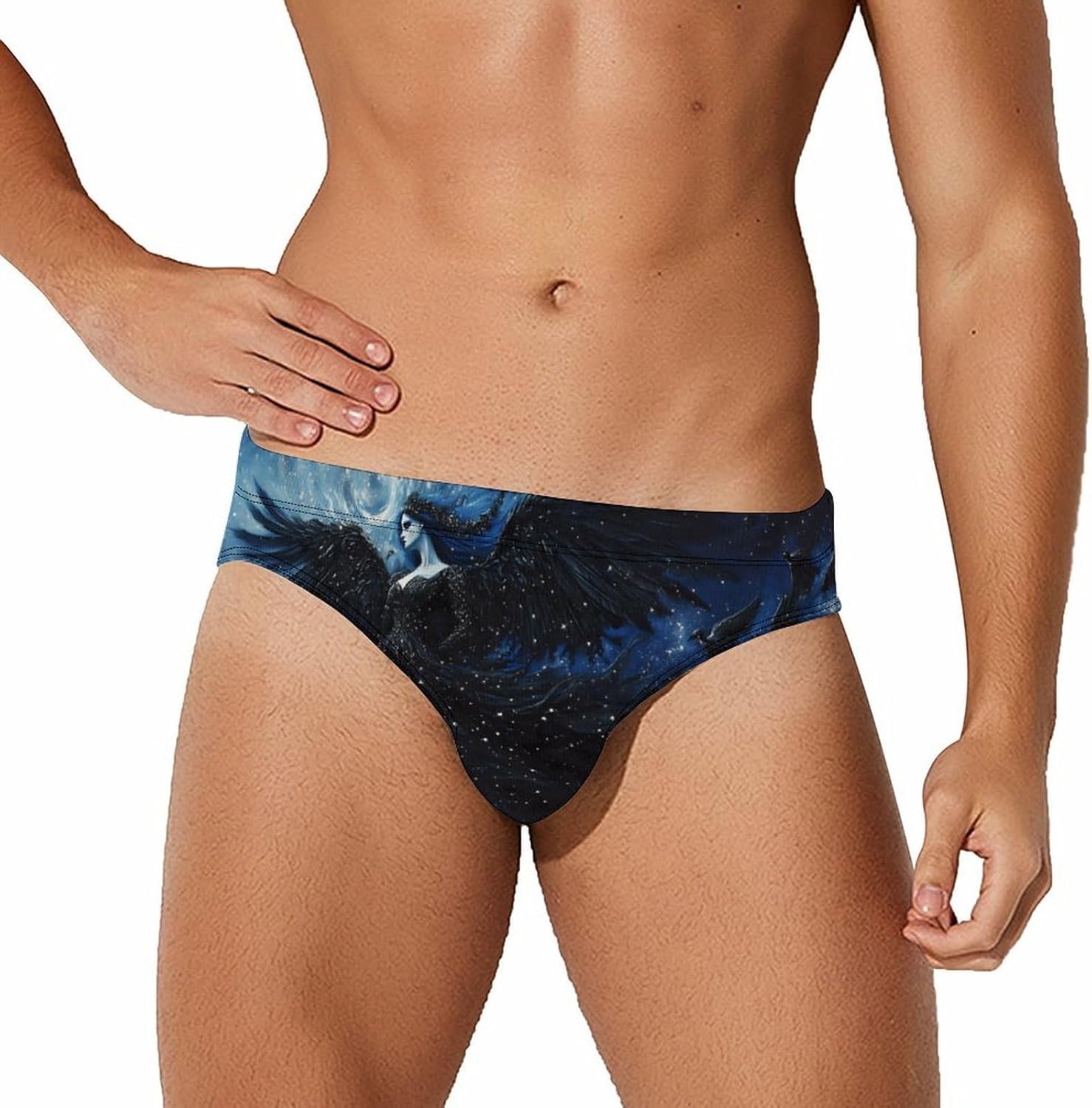 Dark Goddess Greek Myth Mens Swim Briefs Print Bikini Swimwear Sport Swimsuit Surf Shorts Trunks