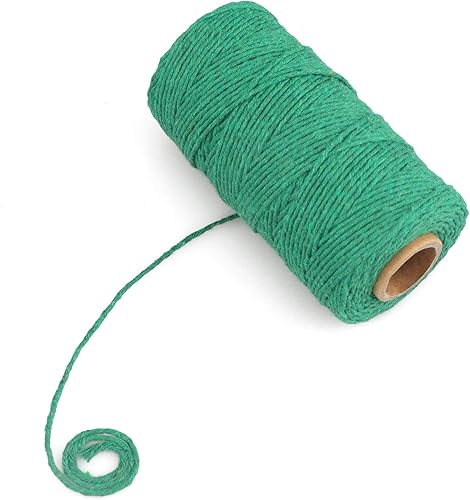 Miniatura 3 de jijAcraft Cuerda verde de 328 pies, cuerda de cordel del día de San Patricio, cuerda de embalaje resistente de 0.079 pulgadas para decoración de