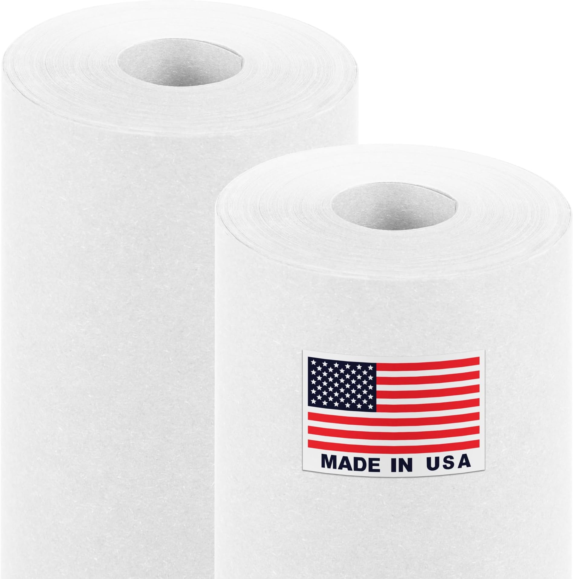 Paclord 18" x 1200" (100 ft) White Kraft Paper Roll (Value Pack of 2), 45 lbs Thickness, Made in USA Colored Kraft Paper for School, Bulletin Board - Odorless, Non-Toxic, Safe for Kids