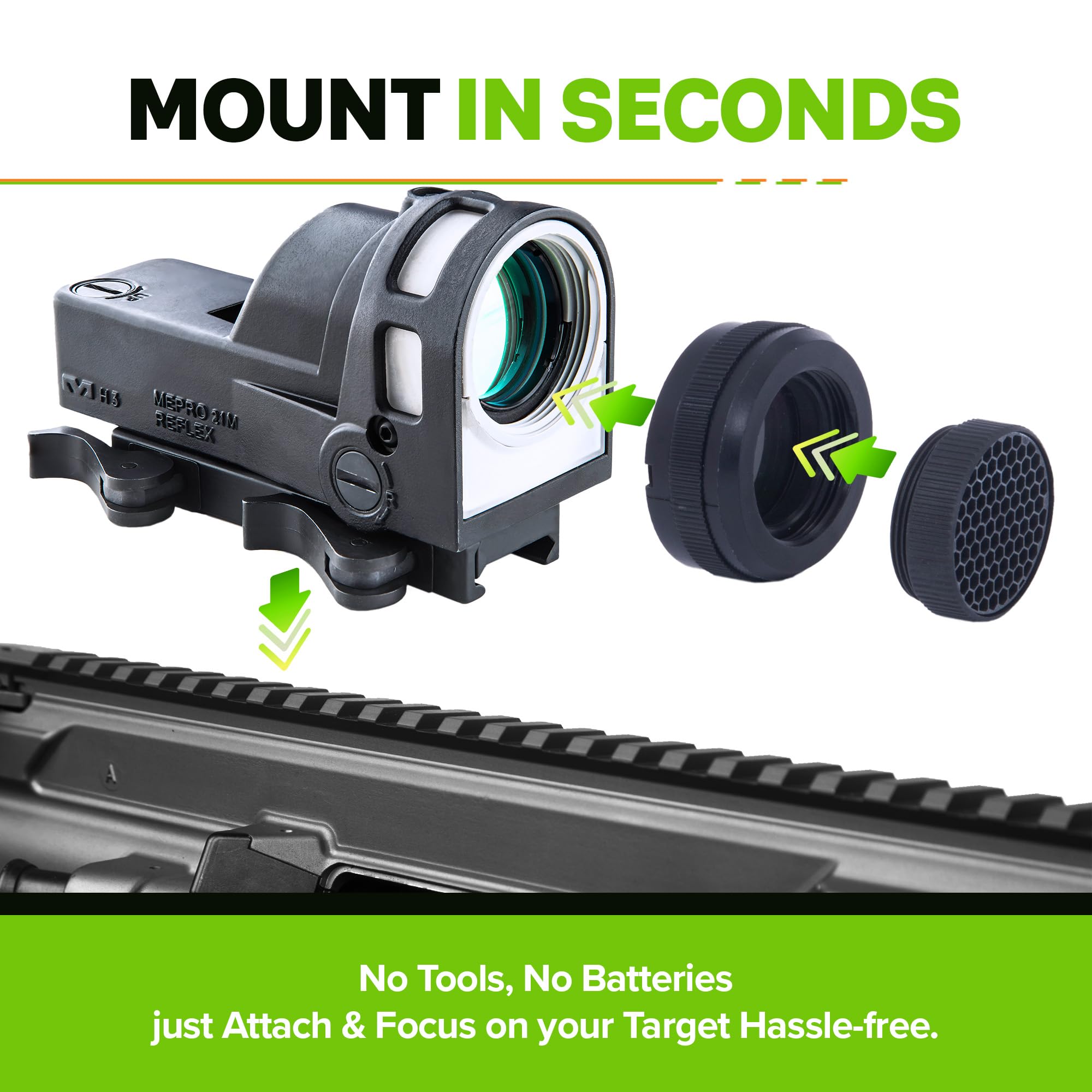 Meprolight Mepro M21 Rifle Sight Polarizer & Flash Guard Kit for