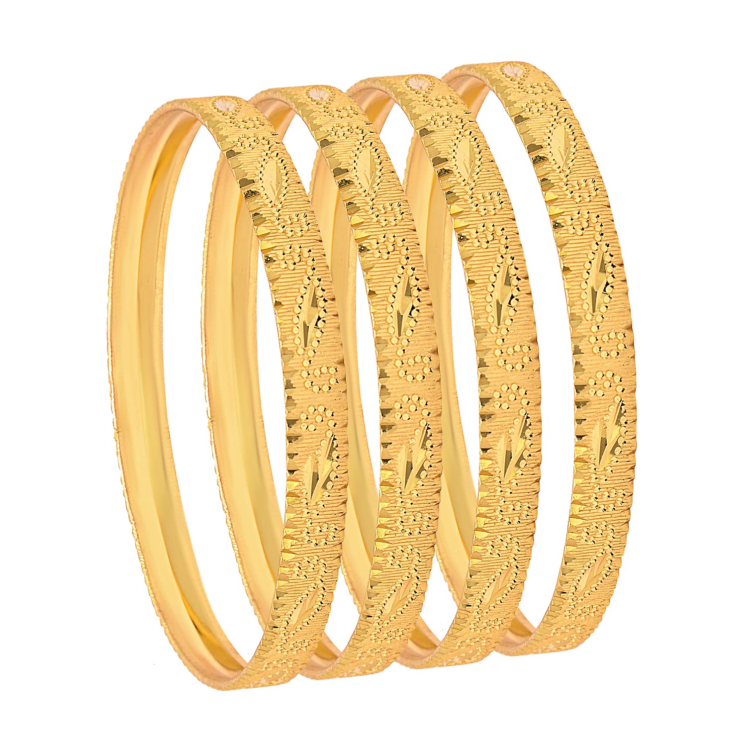 Shining Jewel Fashion Gold Plated Traditional Designer Bangles for Women (Pack of 4) SJ_3440_2.6 (B09RH3M1PP) Amazon Price History, Amazon Price Tracker