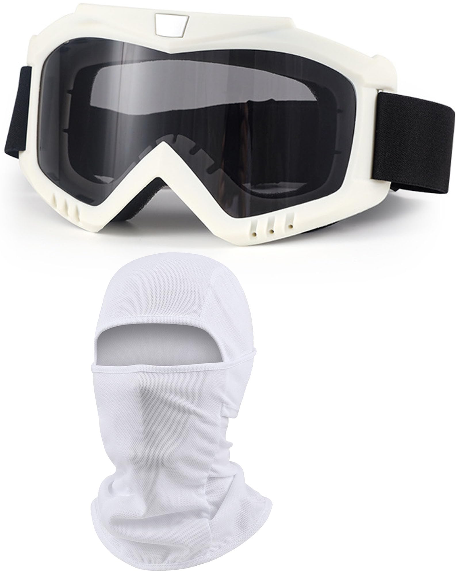 Dirt Bike Goggles with Balaclava Motorcycle ATV Riding Ski Motocross Windproof Dustproof Racing Glasses for Women Men