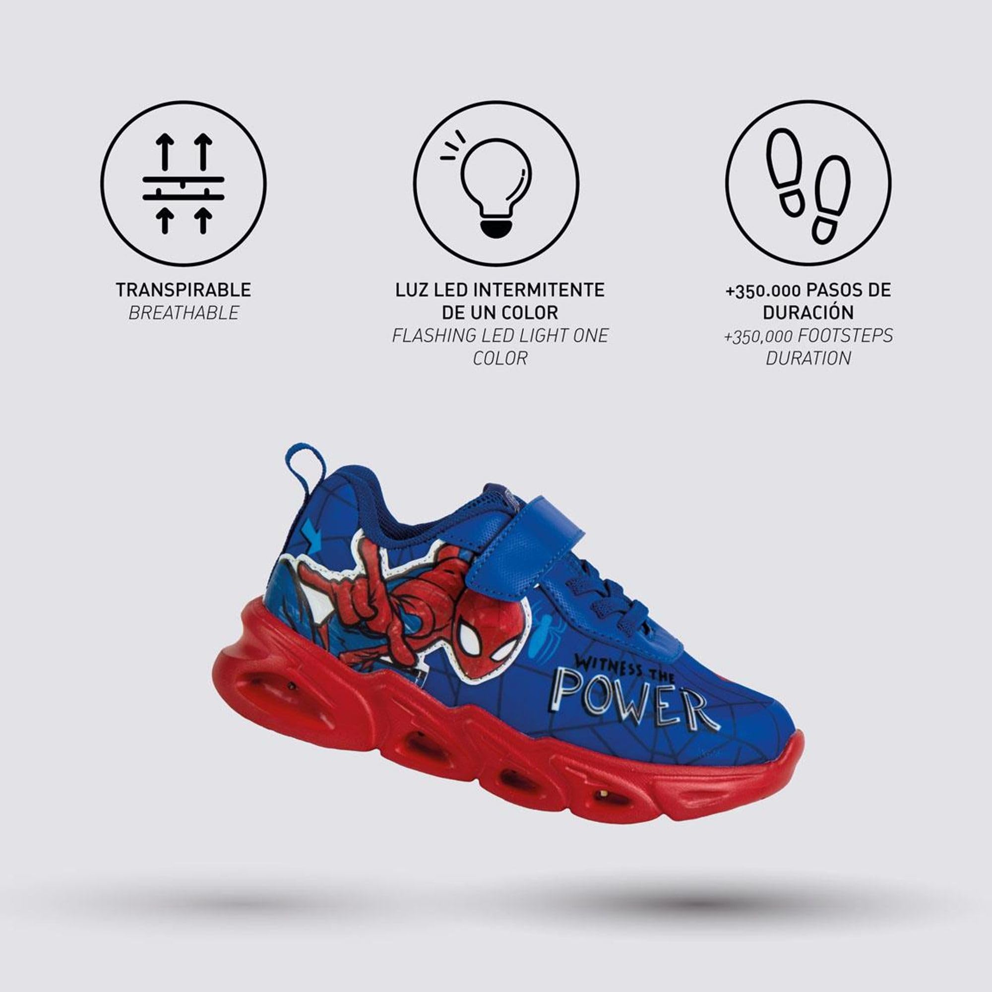 CERDÁ Life's Little Moments Deportiva Suela Ligera Eva Luces Spiderman para Niños Y Niñas Calzado Infantil Oficial, Cómodo, Resistente Scarpe da ginnasticaUnisex - Bambini e Ragazzi