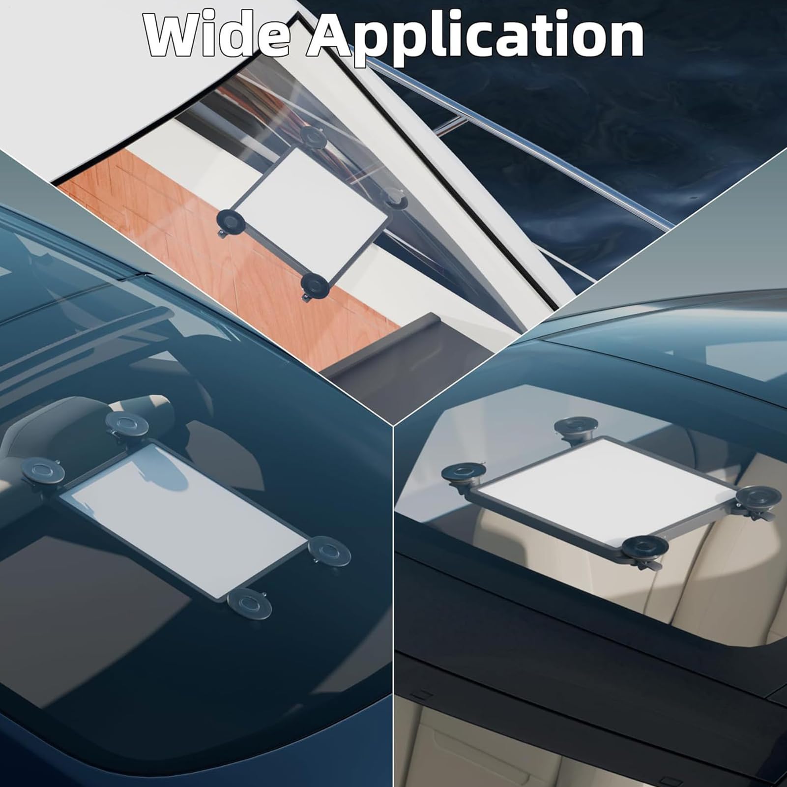 Genérico Soporte para Parabrisas Magnético Ajustable para Techo Solar | Soporte para GPS y Tabletas de Ventana de Coche para Portátil Vehículos Autocaravana Barcos Aviones SUV Viajes y Camping
