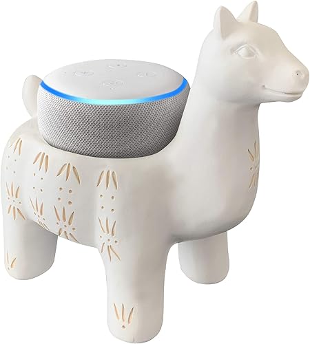 Dekodots Soporte de mesa para altavoz inteligente (LLama) – Soporte decorativo para Amazon Echo Dot o Google Home Mini – Diseño portátil, sin