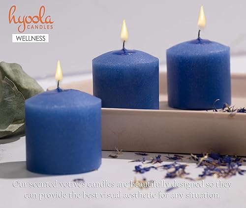 Miniatura 4 de HYOOLA Velas votivas perfumadas  Velas votivas Wellness  12 horas de tiempo de combustión  Paquete de 9  Fabricadas en Europa