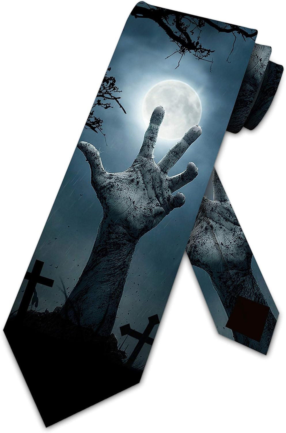 Three Rooker Zombie Ties Mens Scary Halloween Graveyard Neck Tie