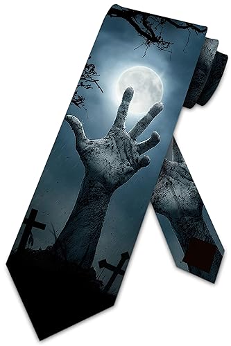 Three Rooker Zombie Ties Mens Scary Halloween Graveyard Neck Tie