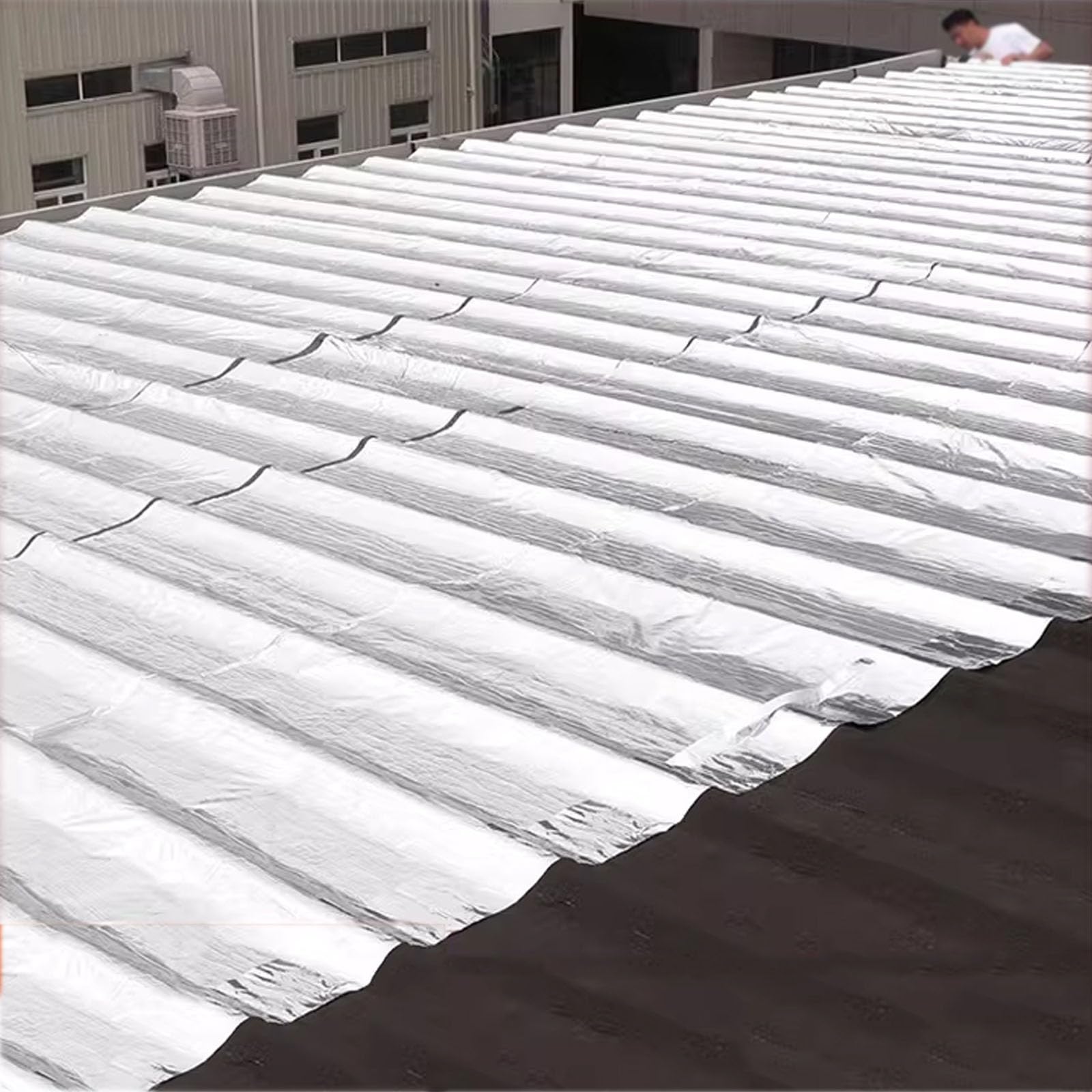 Cinta de Sellado en Rollo, Membrana Impermeable, Cinta de Parche autoadhesiva de Asfalto Modificado, Aislamiento térmico, lámina de Aluminio para Reparar Grietas, canalones y aguje
