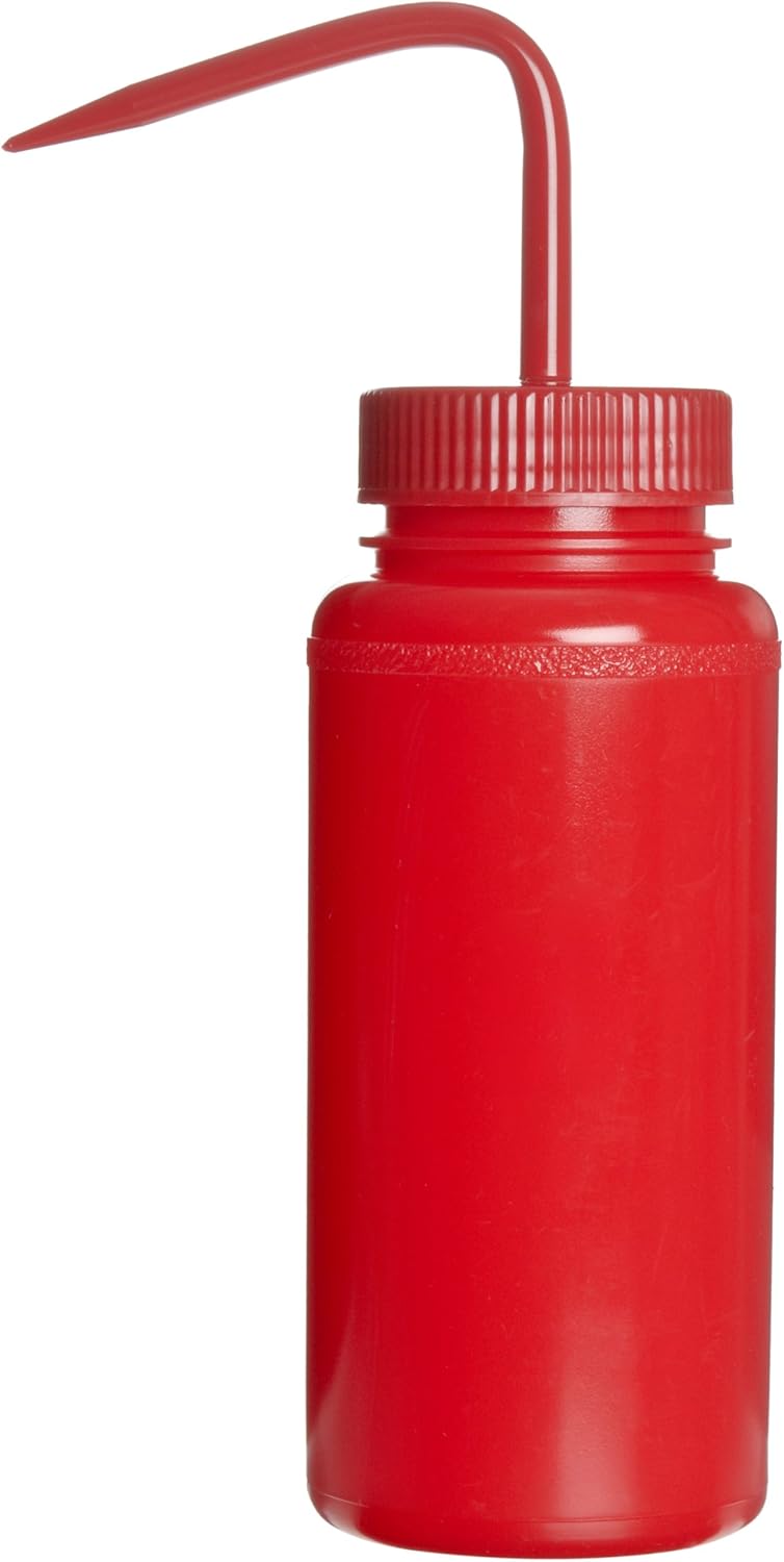 SP Bel-Art Red 500ml (16oz) Polyethylene Wash Bottles; Polypropylene Cap, 53mm Closure (Pack of 6) (F11651-0016) Made in USA