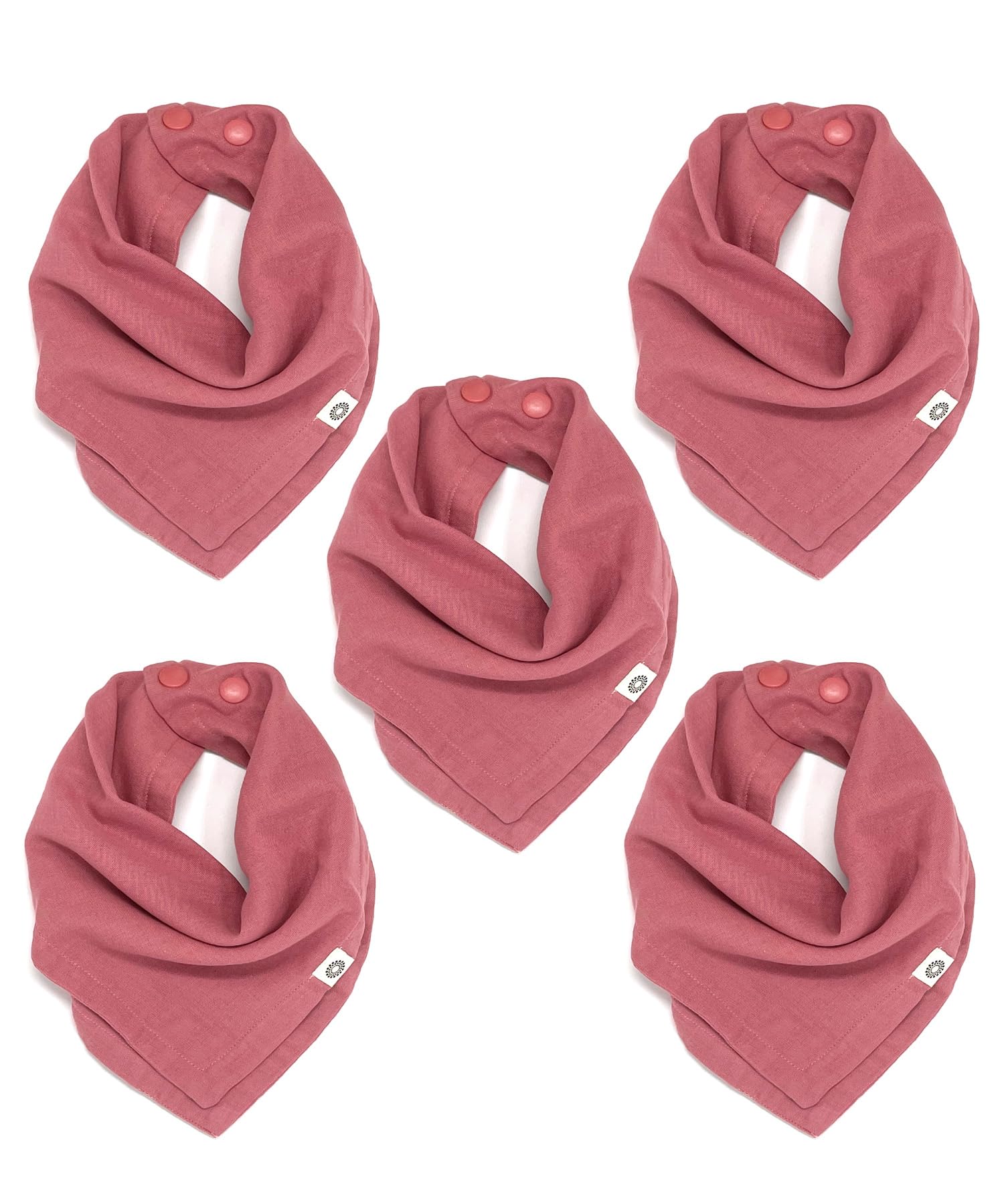 Kishu Baby Indi Organic Baby Bandana Bibs – Fairtrade 4-Way Reversible Drool Bibs for Boys & Girls – Unisex (Set of 5)