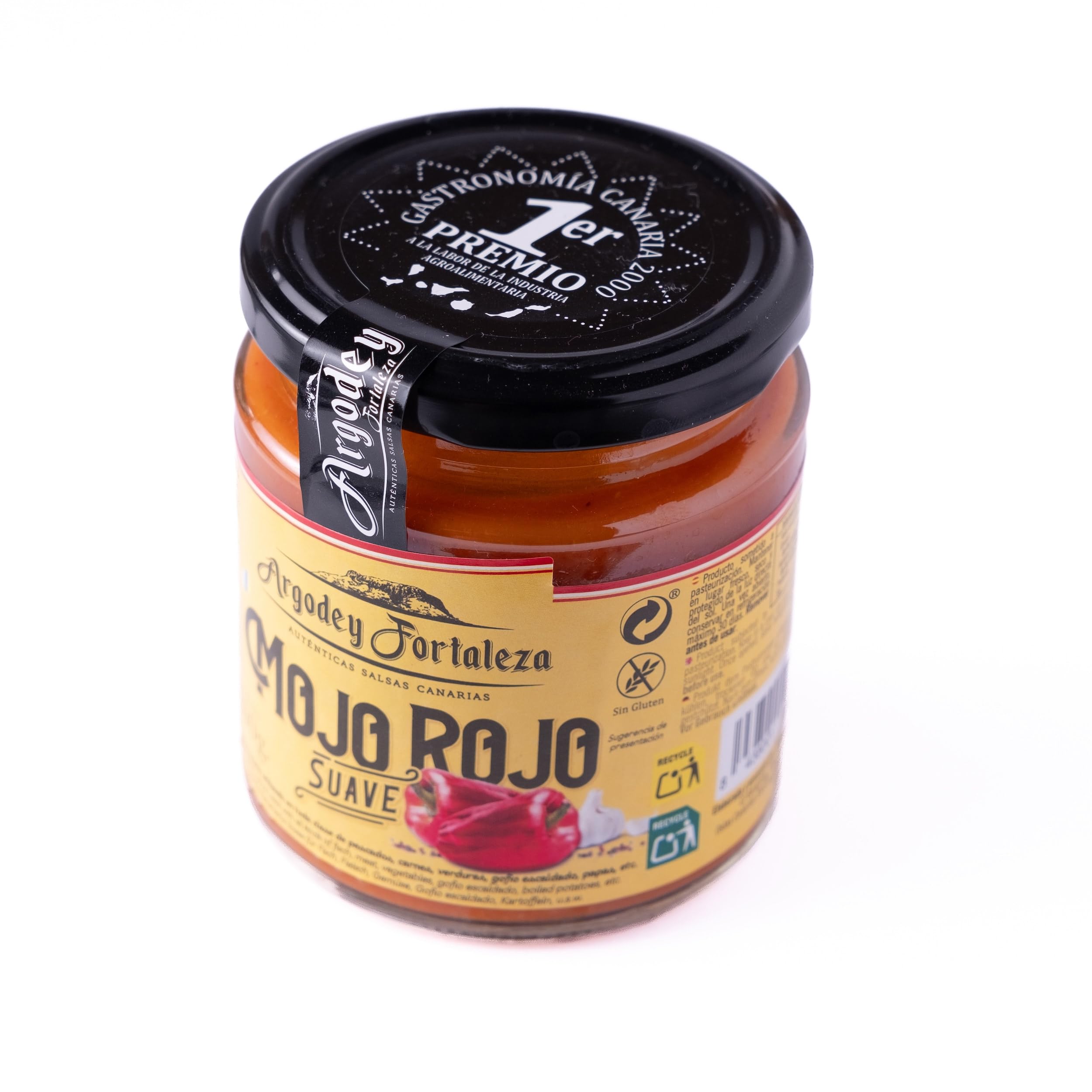 Argodey Fortaleza Mojo Rojo Suave 200g - Autentica Salsa Canaria para Untar