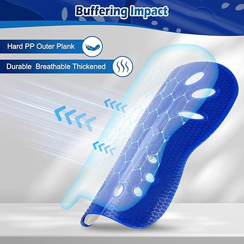 Vista 11 de Soccer Shin Guards, 2 Pair Lightweight and Breathable Shin Guard Sleeves for Adults Football Player, Calf Protective Gear Shin Guards for Men Women