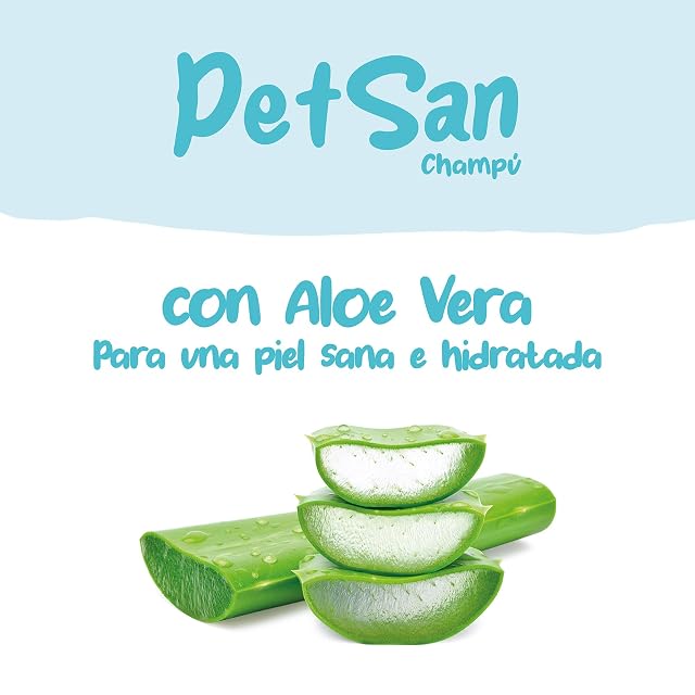 Foto 3 de 5 de PetSan Champú con Acondicionador y Aloe Vera para Perros, pH Neutro, Pelaje Suave y Sedoso