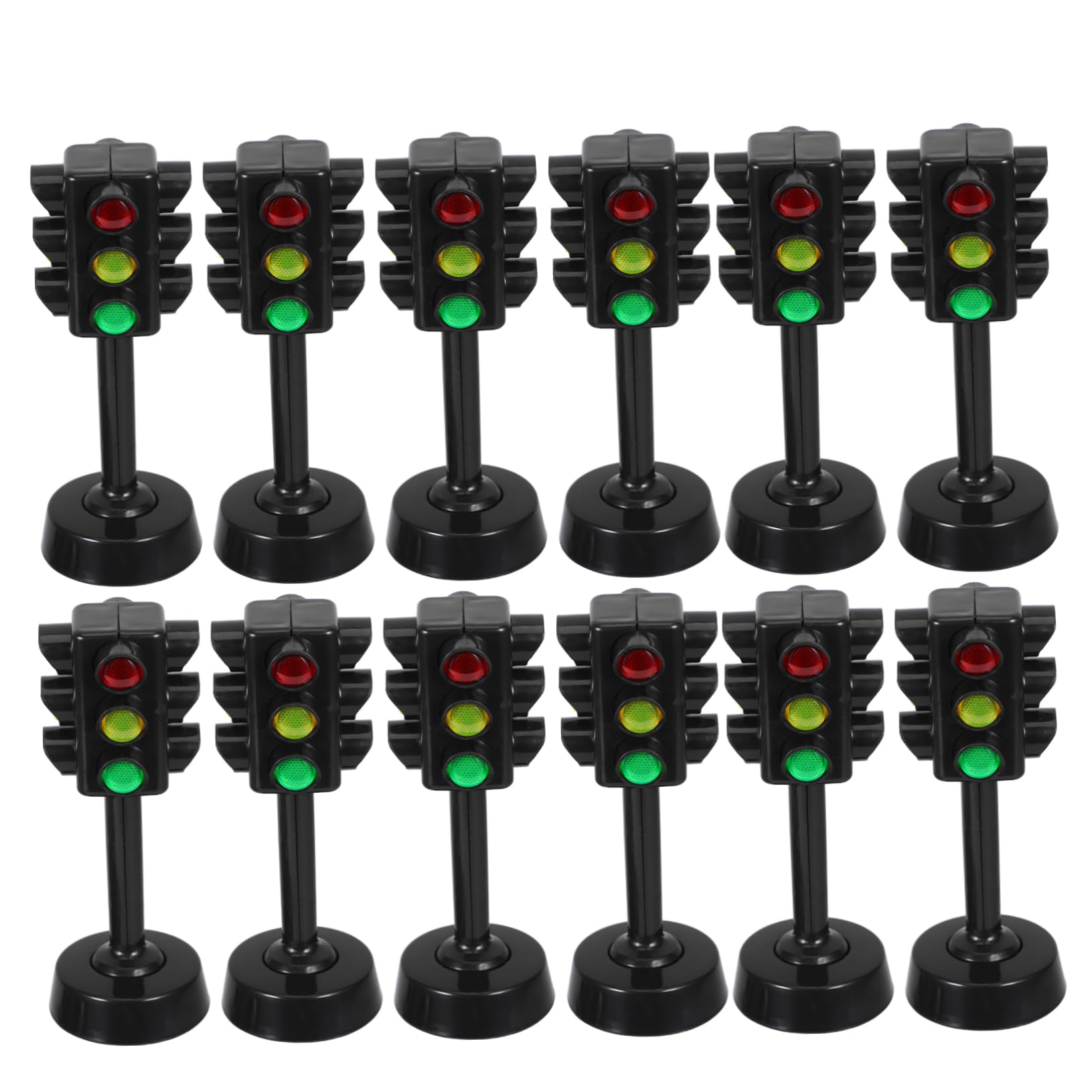 Toddmomy 12Pcs Traffic Lamp Mini Signal Lights for Safe Material Educational Playthings to Enhance Safety Awareness Present for Birthdays Holidays