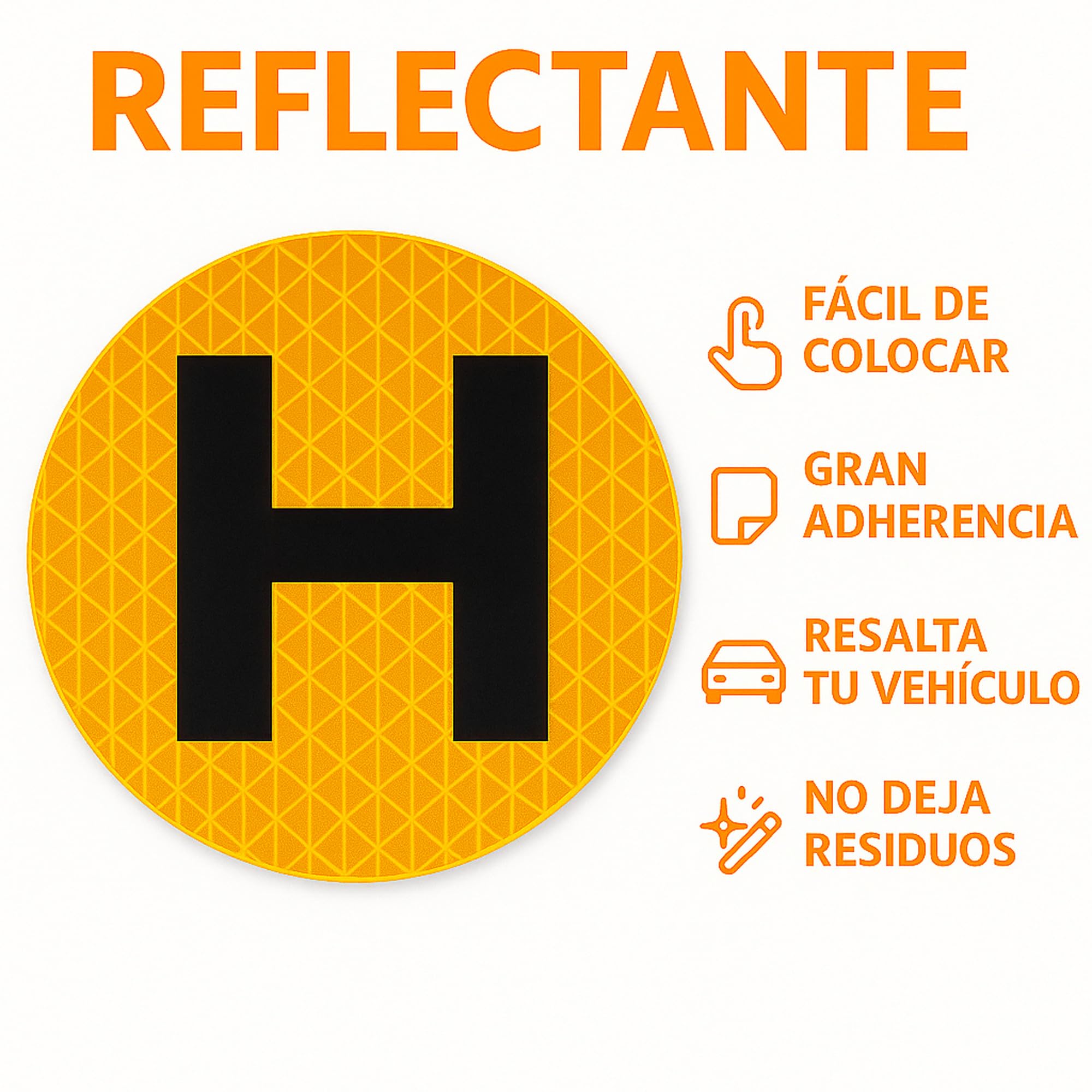 FRAVAST® Pegatina Vehículo Histórico Homologada Interior/Exterior + PDF de Regalo con 15 Coches Clásicos | Distintivo Vehículo Histórico Reflectante | 60mm de diámetro - 5