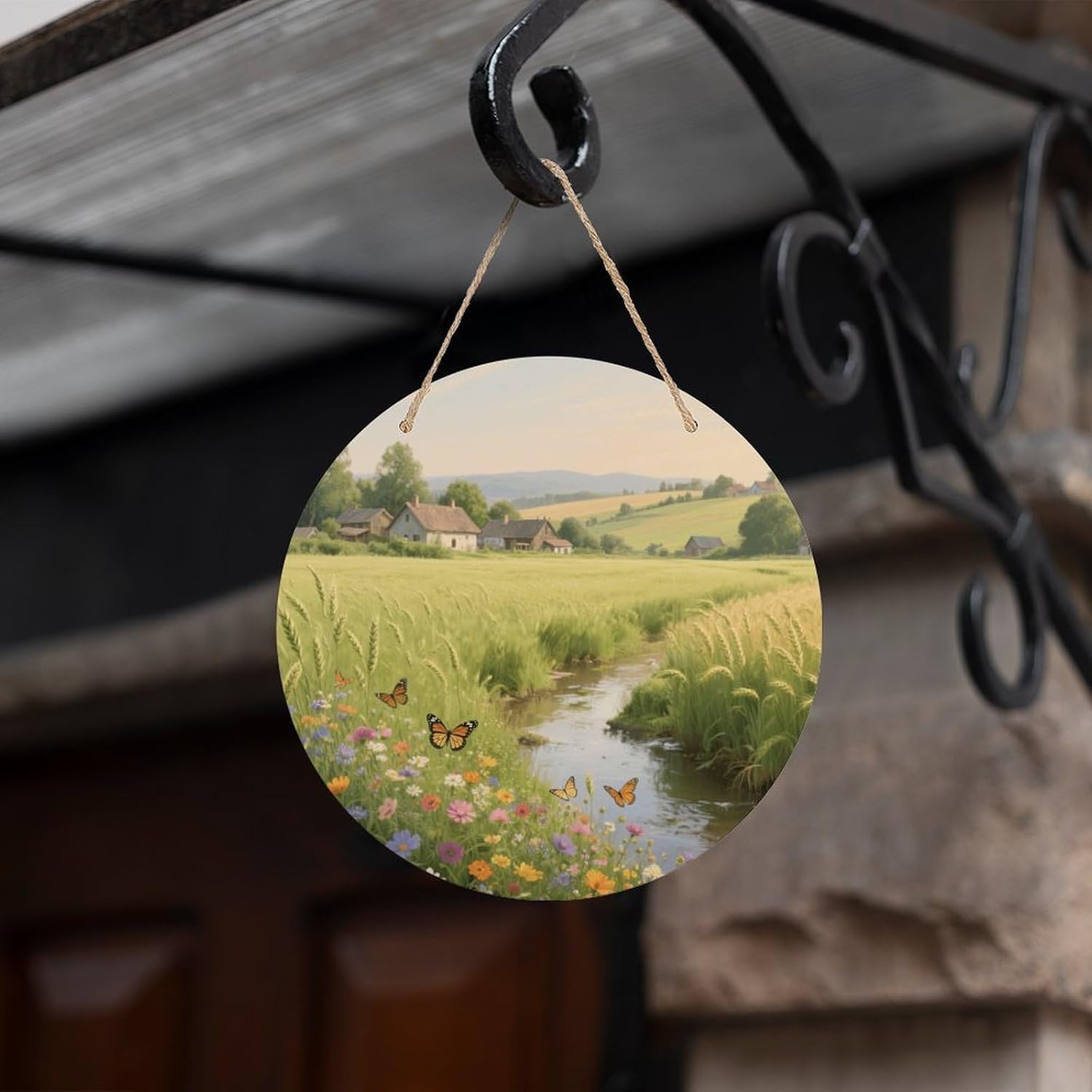 Tranquil Countryside Painting Wood Painting