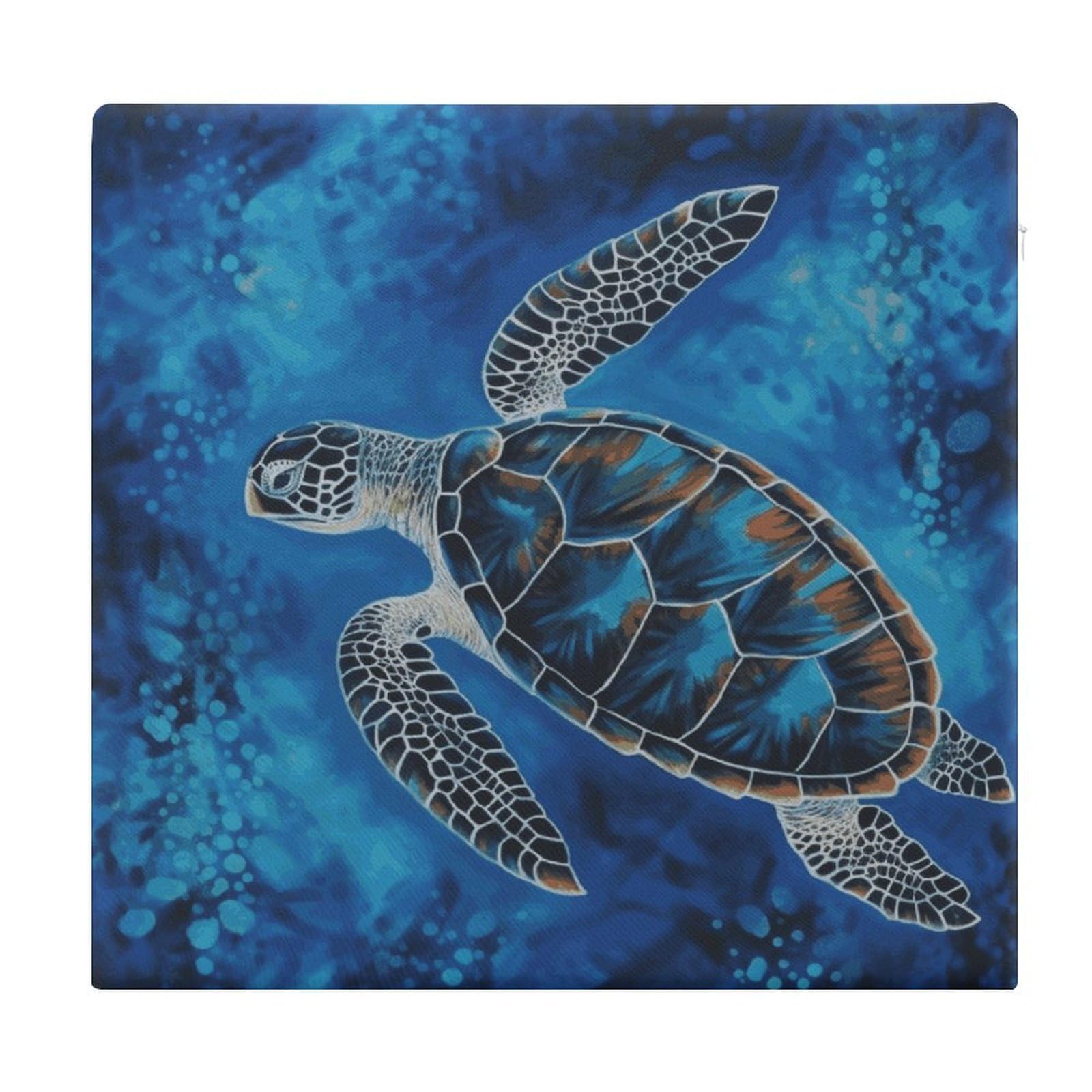 Adfgyerh Style Sea Turtle-Blue Cushions Memory Foam For Adults, Seat Cushion Chair Pads Soft, Square Pillows For Dining, Kitchen, Office, Patio Chairs
