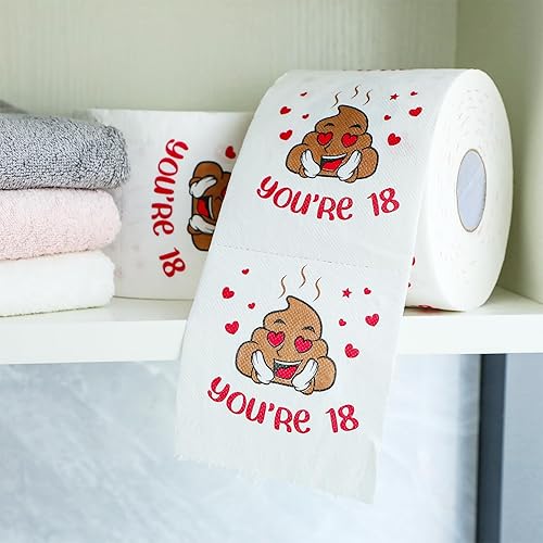 Miniatura 5 de Kosiz Regalos de cumpleaños número 18 para hombres y mujeres, paquete de 3 rollos de papel higiénico divertido de 3 capas, papel higiénico de