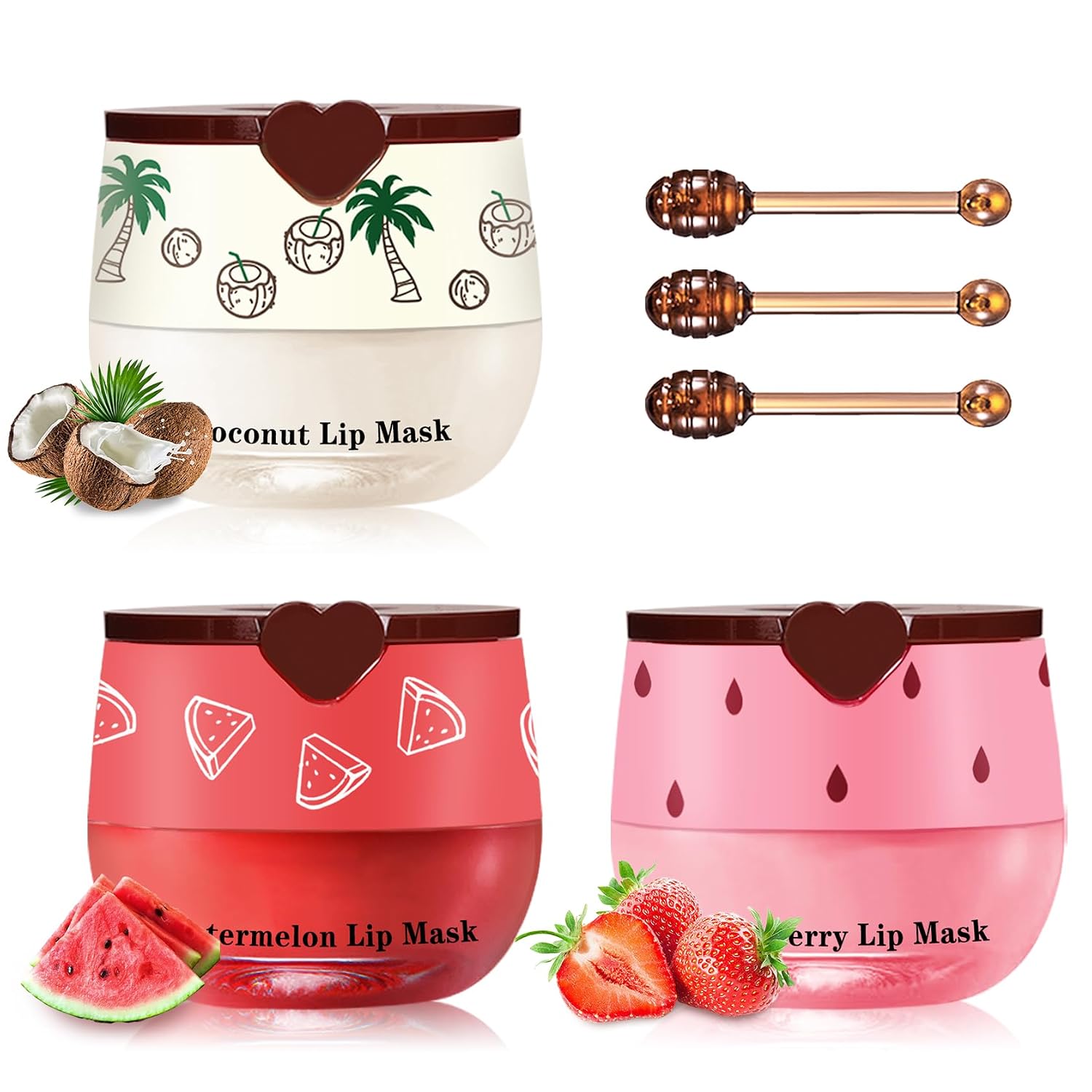 Honey Pot Lip Balm - Moisturizing Coconut Watermelon Strawberry