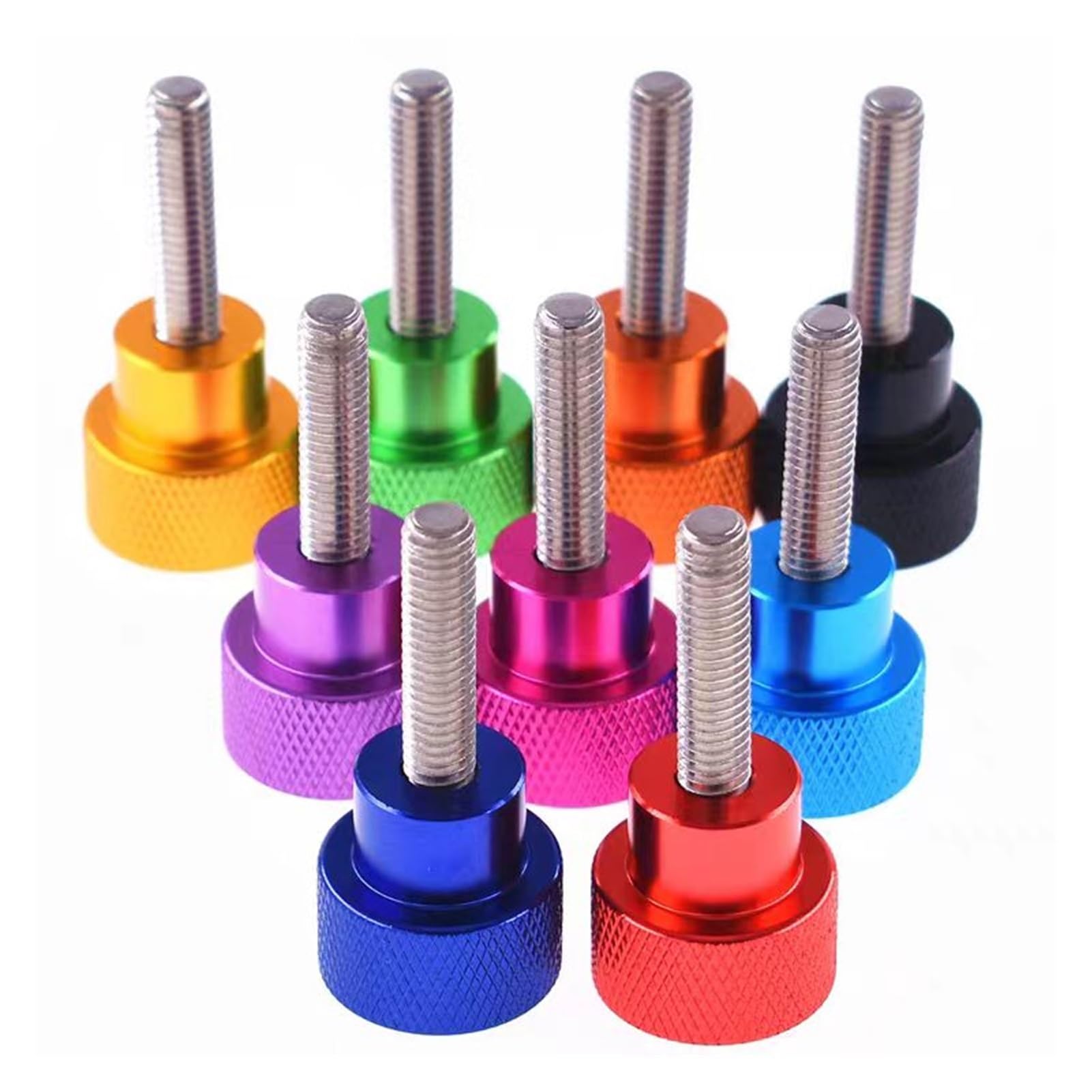 Viti a testa zigrinata in alluminio 2 pezzi M3 M4 M5 M6