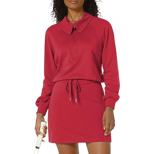 Casly Lamiit Women's 2 Piece Skirt Sets Athletic Tennis Skorts Tracksuit Half Zip Long Sleeve Sweatshirt Casual Outfits