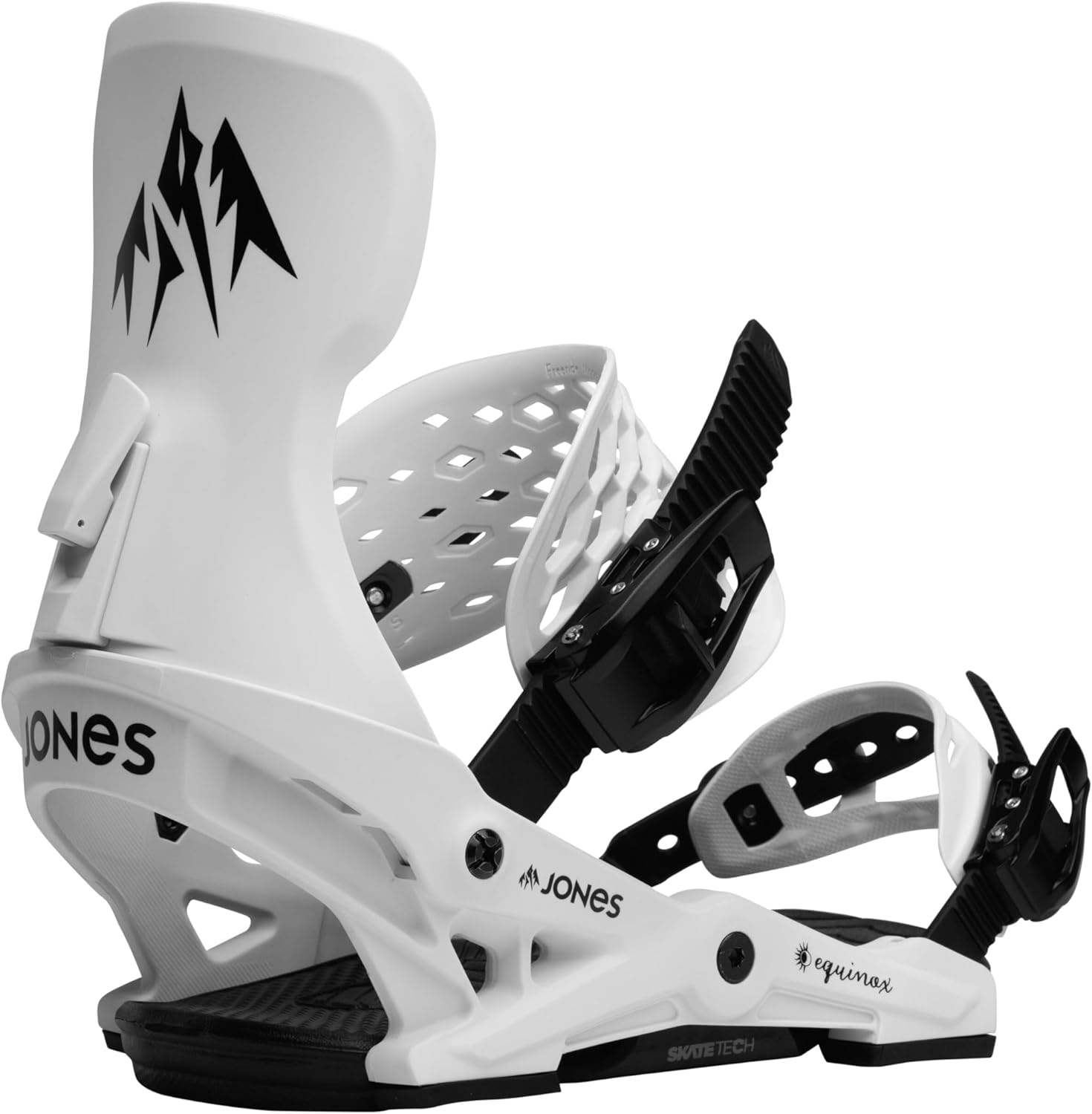Jones - Women's Equinox - Standard Skate Tech - Ideal for All-Terrain Cruising, Freestyle and surf slashing - 1 Year Warranty + 1 Free Year Extension - Size M - Color Cloud White