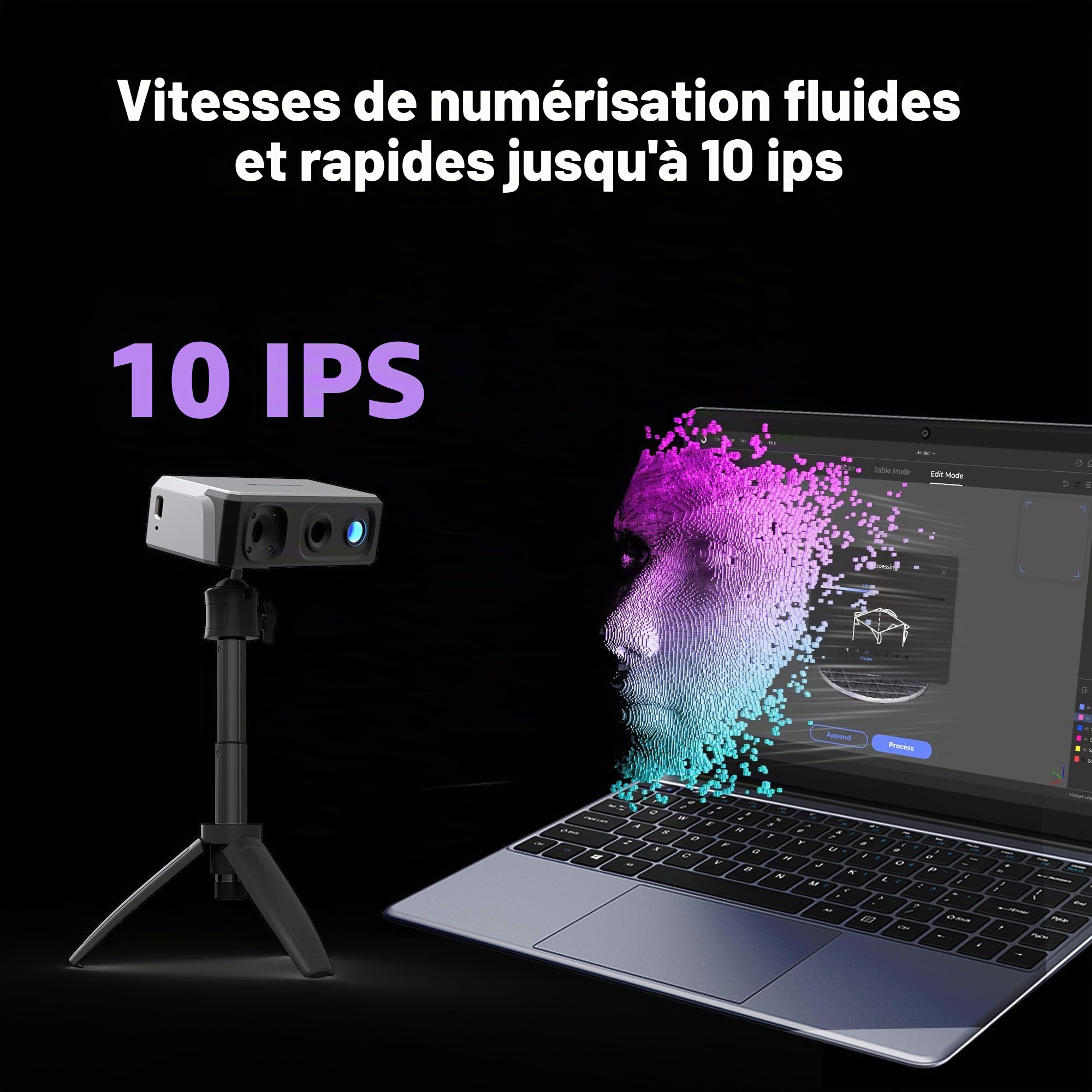 3DMakerpro Seal Premium Scanner 3D pour Imprimante 3D, 0,01mm & Couleur