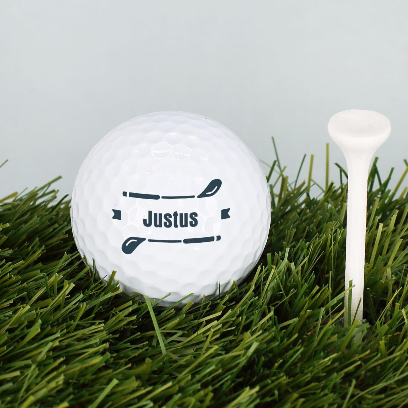 Herz & Heim® Golfball mit Namen personalisert / 3er Pack/Golf-Geschenk Schläger