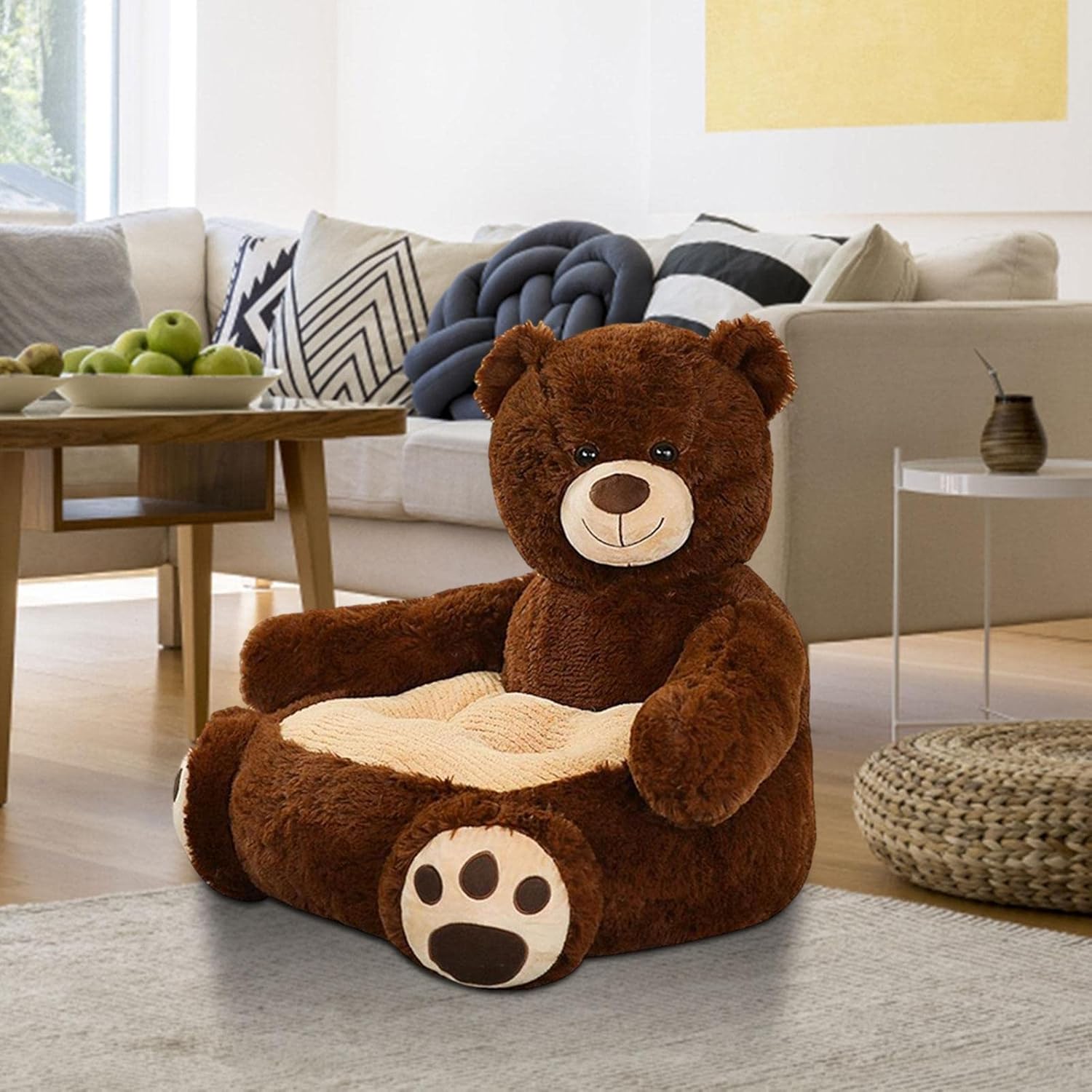 Kids Animal Sofa Seat Cozy Armchair for Home Decor, Bear