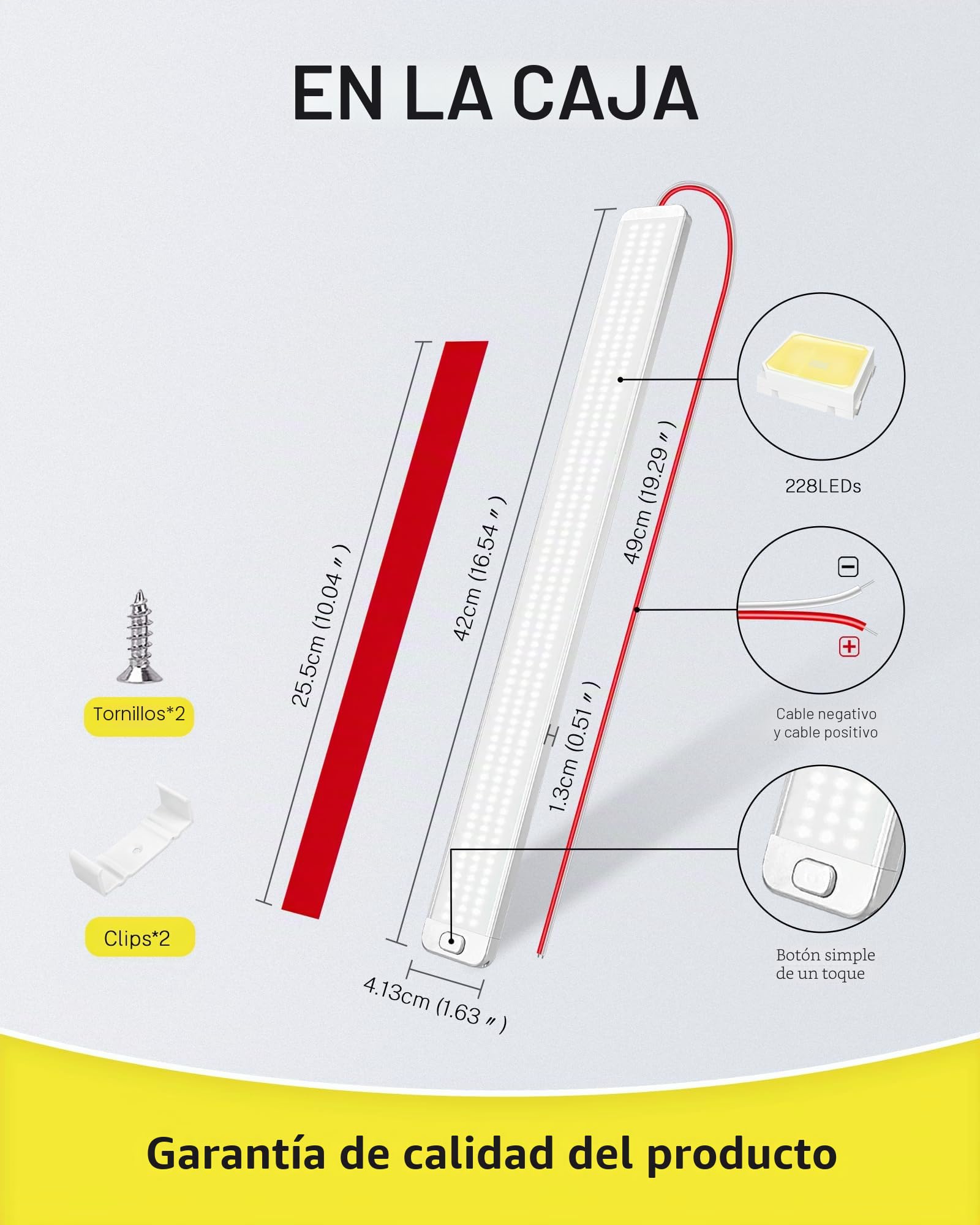 MERTTURM Luce LED Coche Interior 12V, 1000LM Super Brillante Barra LED Iluminación Auto 12-85 Voltios con Interruptor, 228LED Blanco Tubo Lámpara de Coches para Caravana RV Barco Camper Vehículo, 4pcs