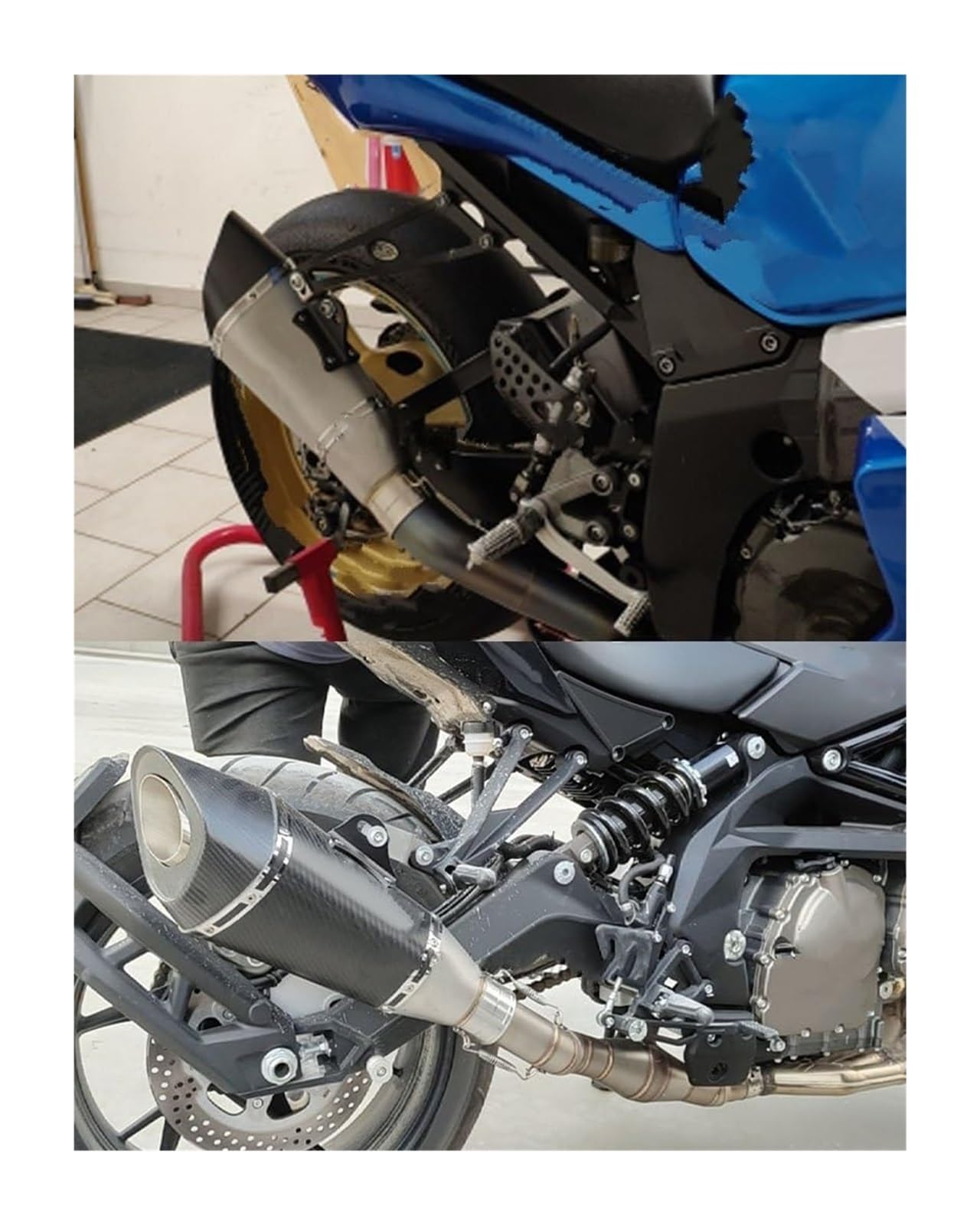 Auspuff Abgasanlage Für CBR250 Für CBR400 Für CBR600 Für CBR1000 Universal Escape Modified Schalldämpferrohr Motorrad-Auspuffrohr Motorrad(1)