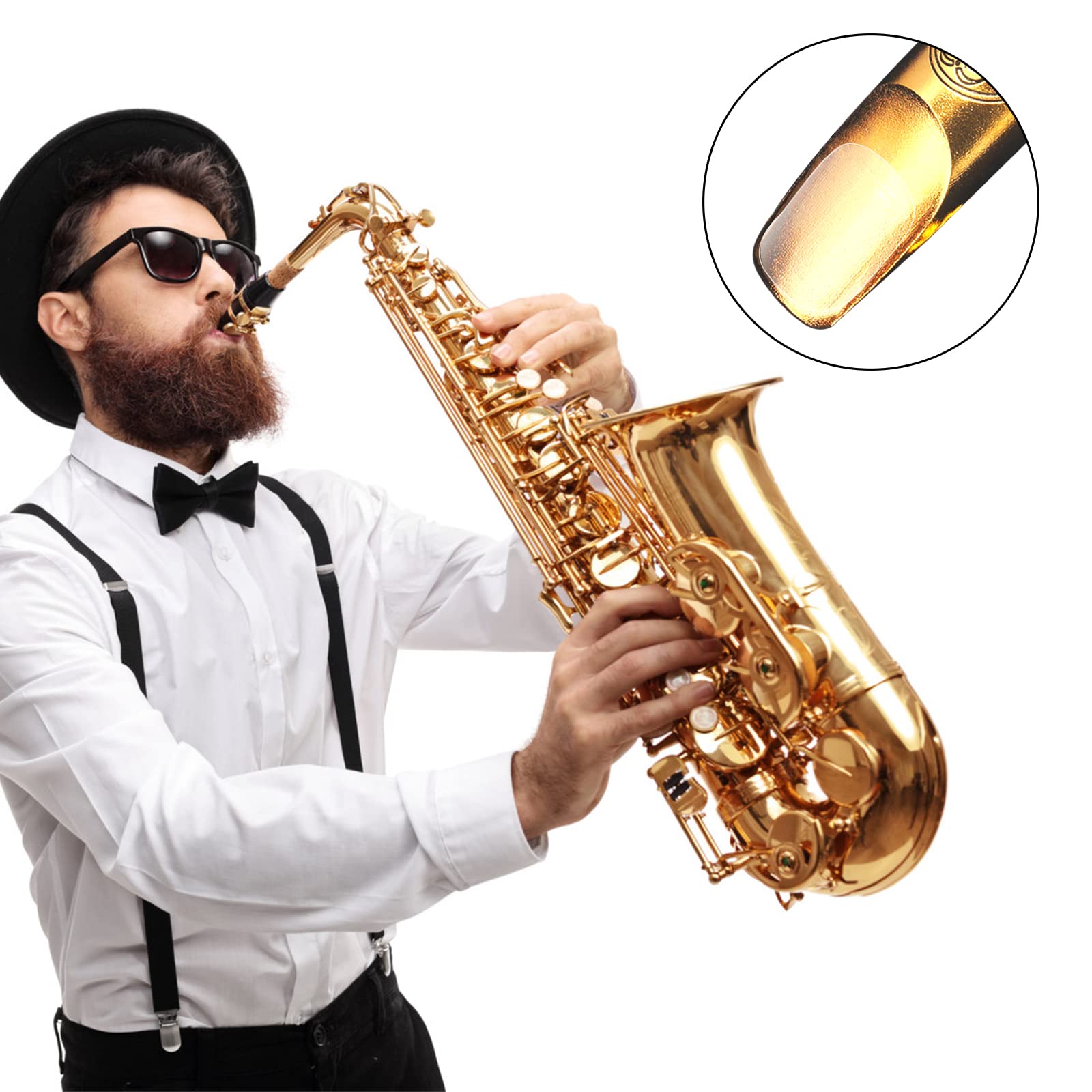8 Delig Mondstukkussen, 0,8 Mm Saxkussens, Voor Alt En Tenorsaxofoon Klarinet 640031391