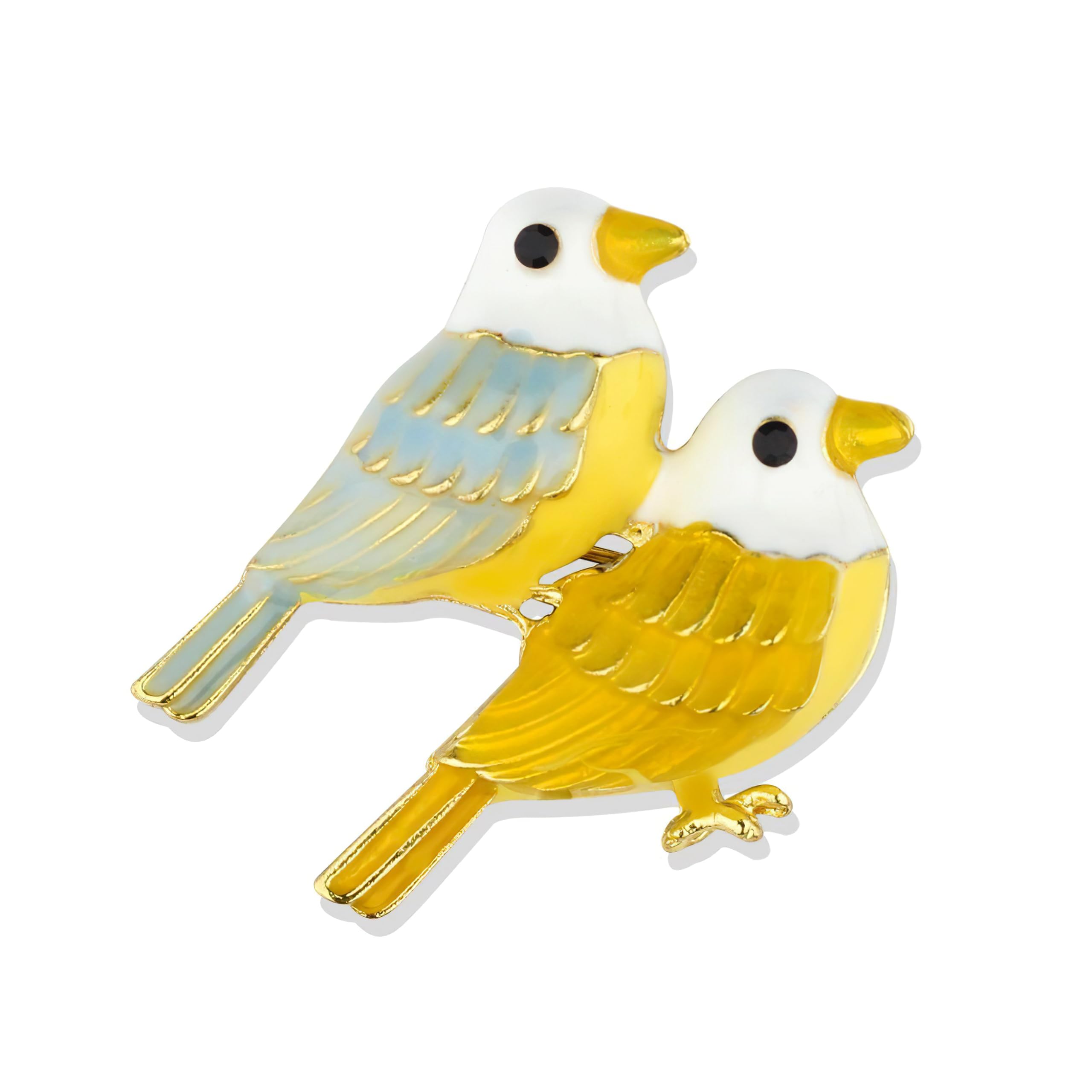 Panjatan Adorable Small Birds Brooch | Metal Enamelled | Cheerful Duo | Unisex Accessory (B0CJJWLJT5) Amazon Price History, Amazon Price Tracker