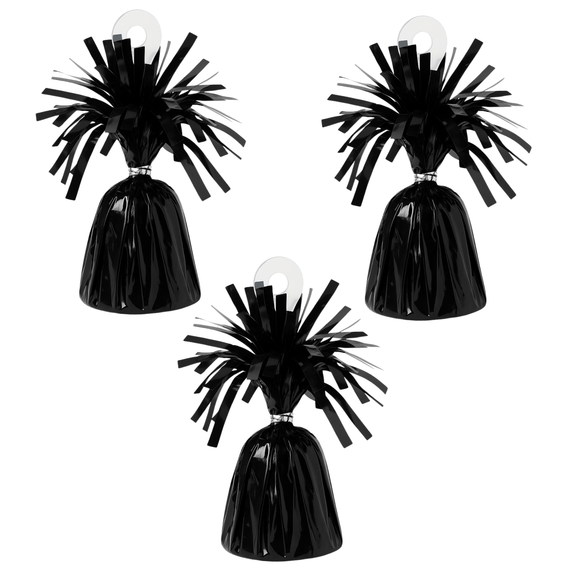 Foil Balloon Weights for Helium Balloons | Metallic Foil Balloon Holder | Birthday Parties, Events & Wedding Celebrations Decoration Accessory (Black, Pack of 3) โ image 1