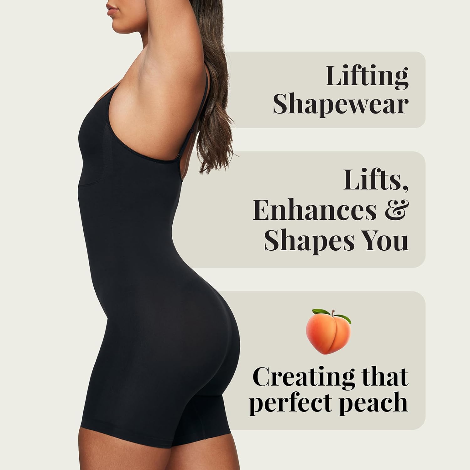 Women's Shapewear Bodysuit Tummy Control Body Shaper Snatched Waist Body Suit - Image 2