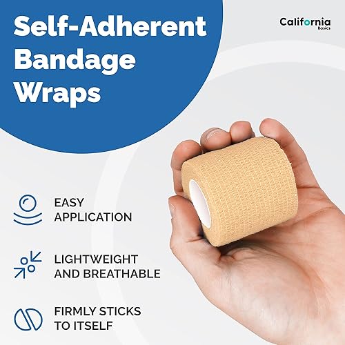 Miniatura 2 de Vendaje autoadhesivo - Adecuado para todos los deportes - Cinta atlética transpirable para muñecas - Rodilla y tobillo - Vendaje autoadhesivo - 2