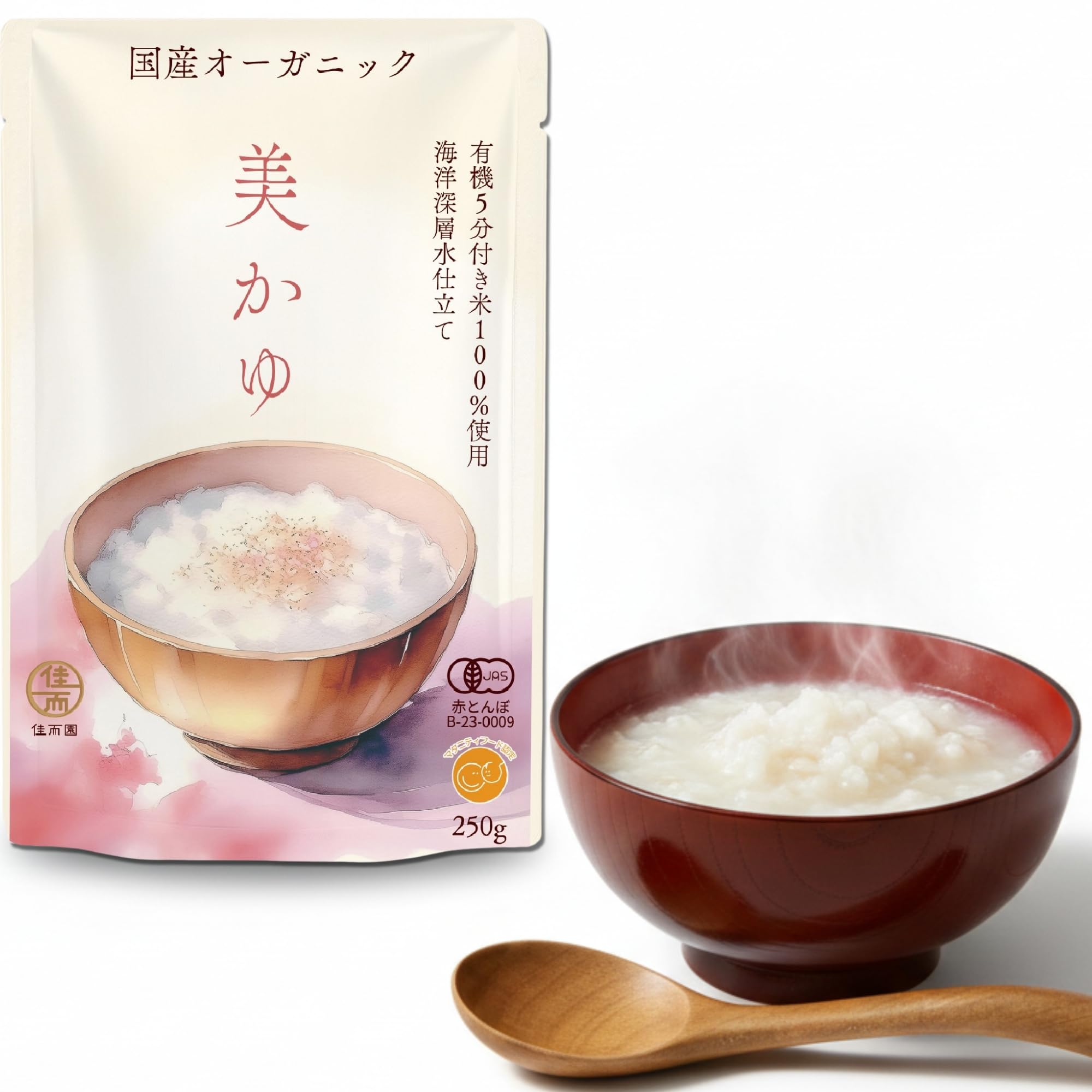 お粥ページ Amazon | 【佳而園】国産 オーガニック 美かゆ お粥 レトルト 美味しい