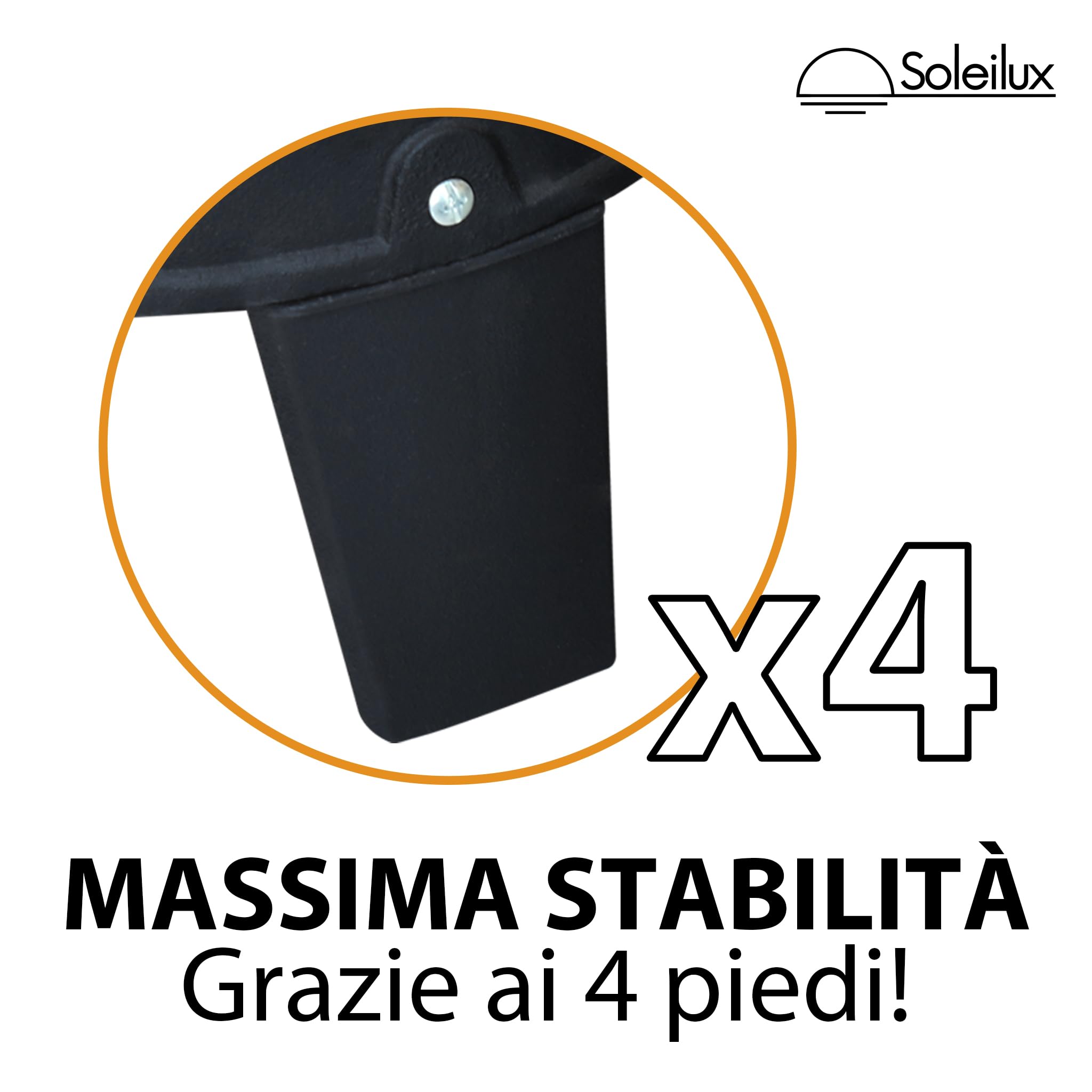 Fornellone Fornello a gas gpl in Ghisa 3 rubinetti e 4 piedi con fiamma regolabile e tripla corona ideale per Campeggio, Picnic e Catering 9,5 kW