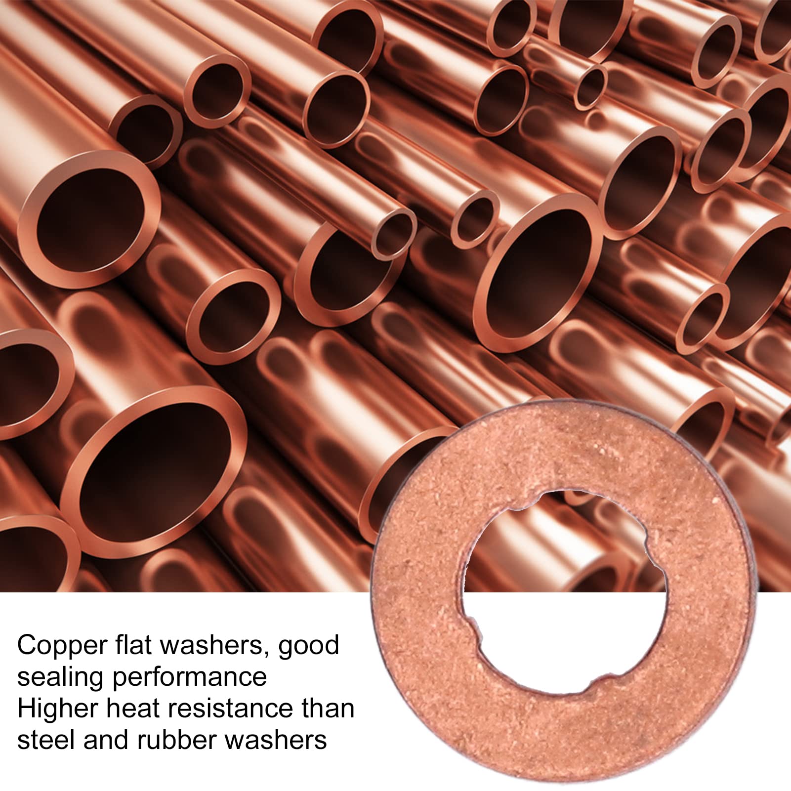 Rondelle In Rame 22x16mm - 10 Pezzi Per Collegamenti Elettrici E Riparazioni - Foto 5