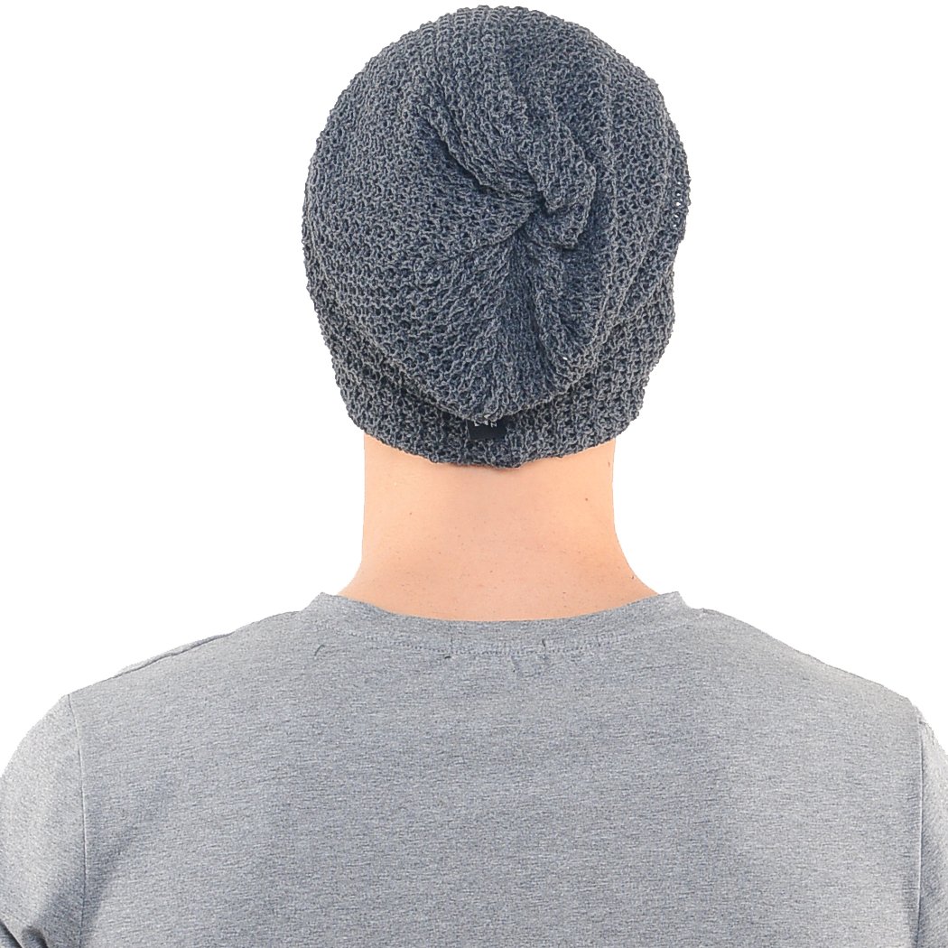 ZS Mens Slouchy Long Beanie Knit Cap for Summer Winter Oversize