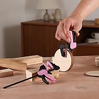 Vista 6 de WORKPRO Abrazaderas de mini barra de 6 pulgadas para carpintería, paquete de 2 abrazaderas/esparcidores con una sola mano, abrazadera F de cambio