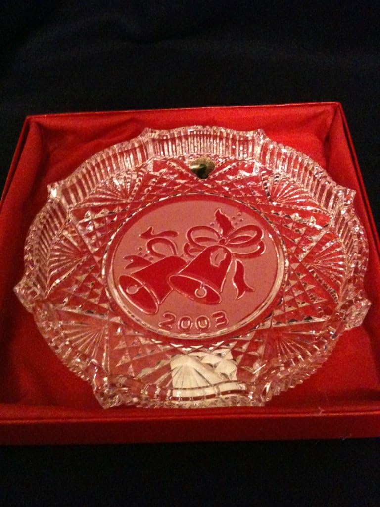 Waterford 2003 Songs of Christmas Crystal Plate (Silver Bells)