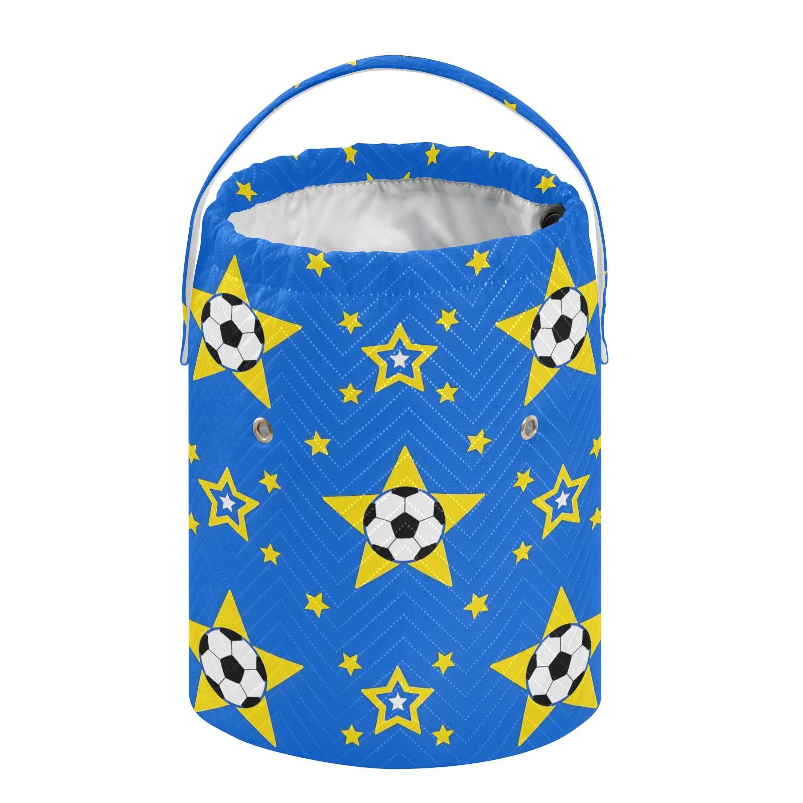 Yarn Storage Bag Small Crochet Bag Knitting Bag Organizer Soccer Star Yarn Bags for Crocheting Basket