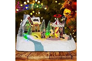Nostalgic Christmas Village Merry Go Round