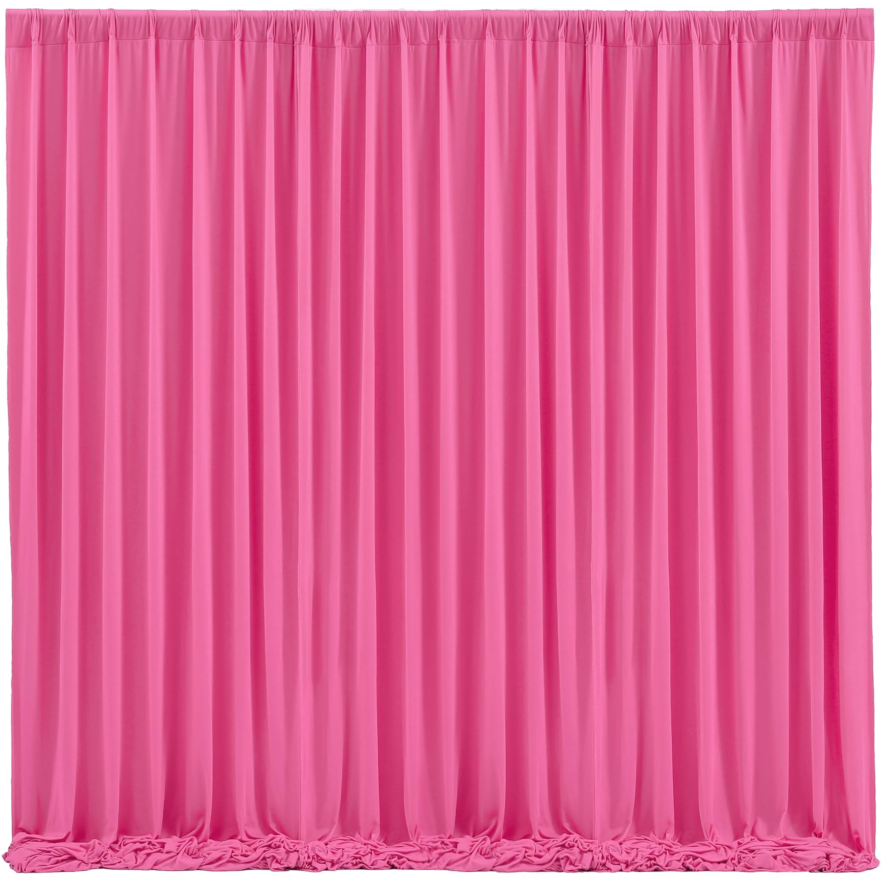 Hot Pink Backdrop Curtain 8 Panels-Wrinkle-Free Polyester Photography Drapes for Wedding Party Photo Background Decorations- 32 X10FT (Hot Pink)