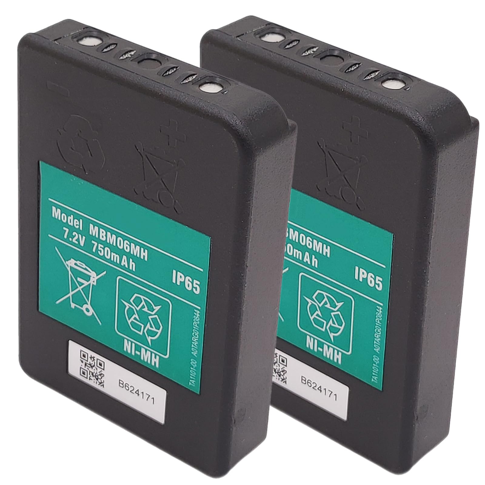 Lot de 2 batteries de rechange pour télécommande 7,2 V 750 mAh MBM06MH NIMH Autotek