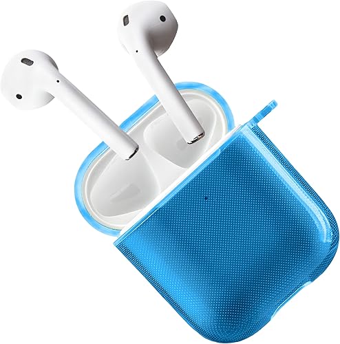 SteepLab Funda con resaltador de neón para AirPods 1 generación y 2 generación la funda Grippy Jelly melocotón rosa sutil