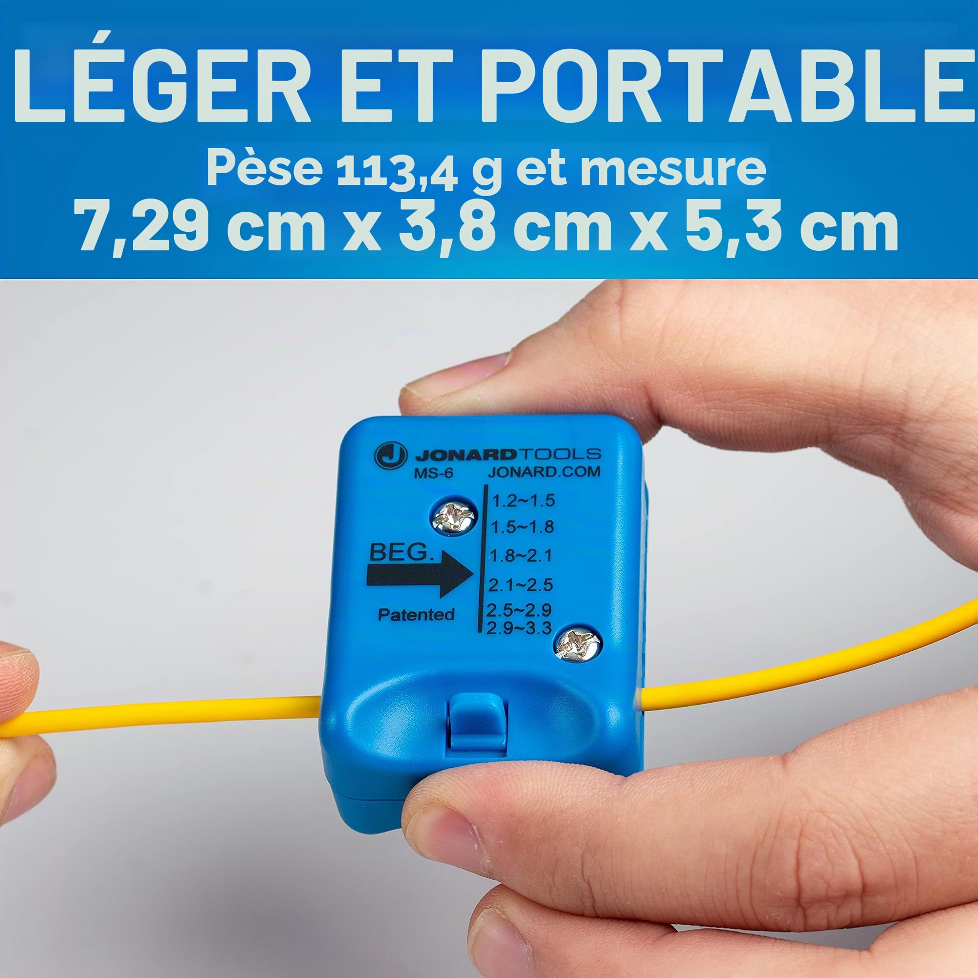 Jonard Tools MS-6 Outil à dénuder, accès à mi-portée (1,2 mm-3,3 mm)