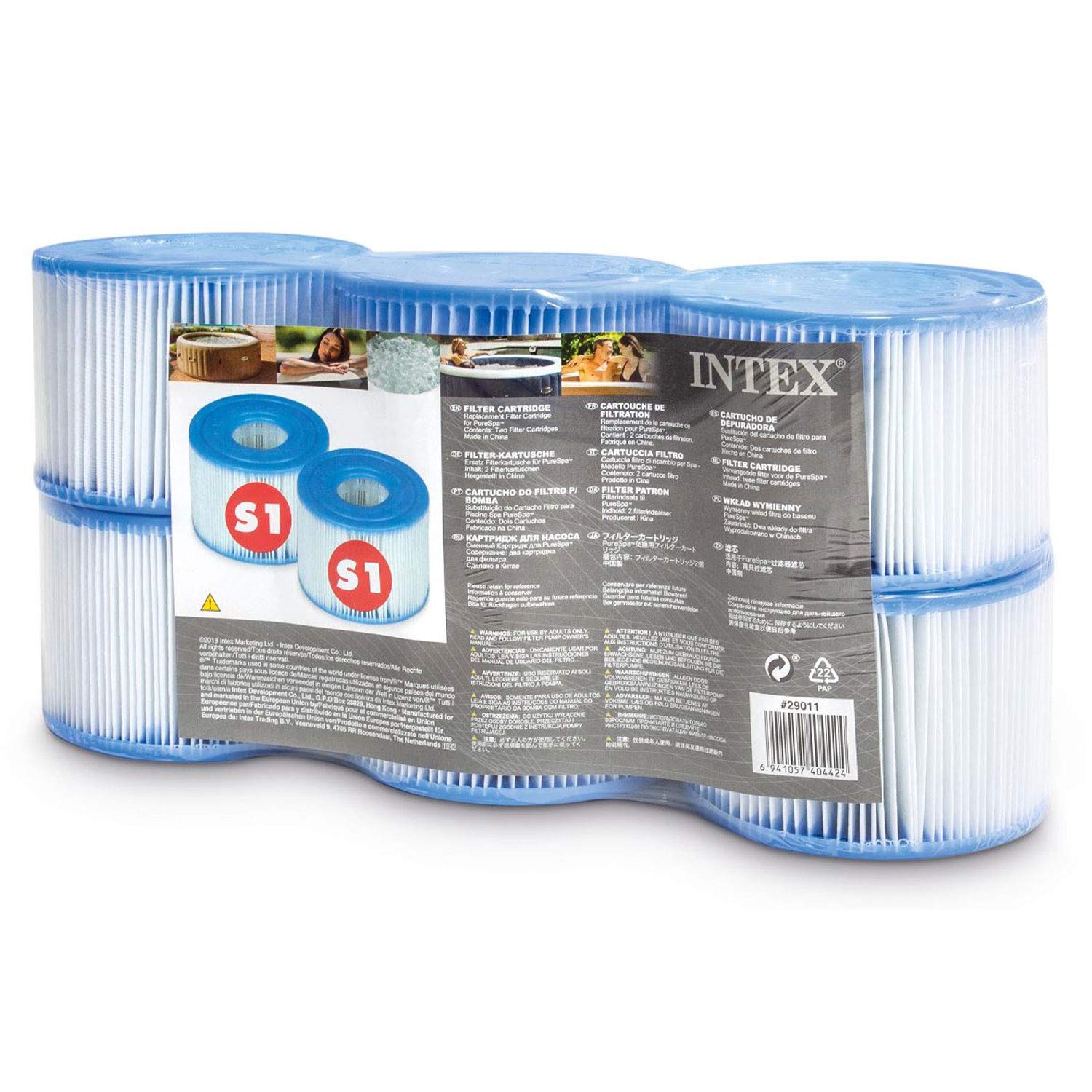 Filtro Para Spa E Banheira Intex PureSpa - Substituição Tipo S1, Pacote 6